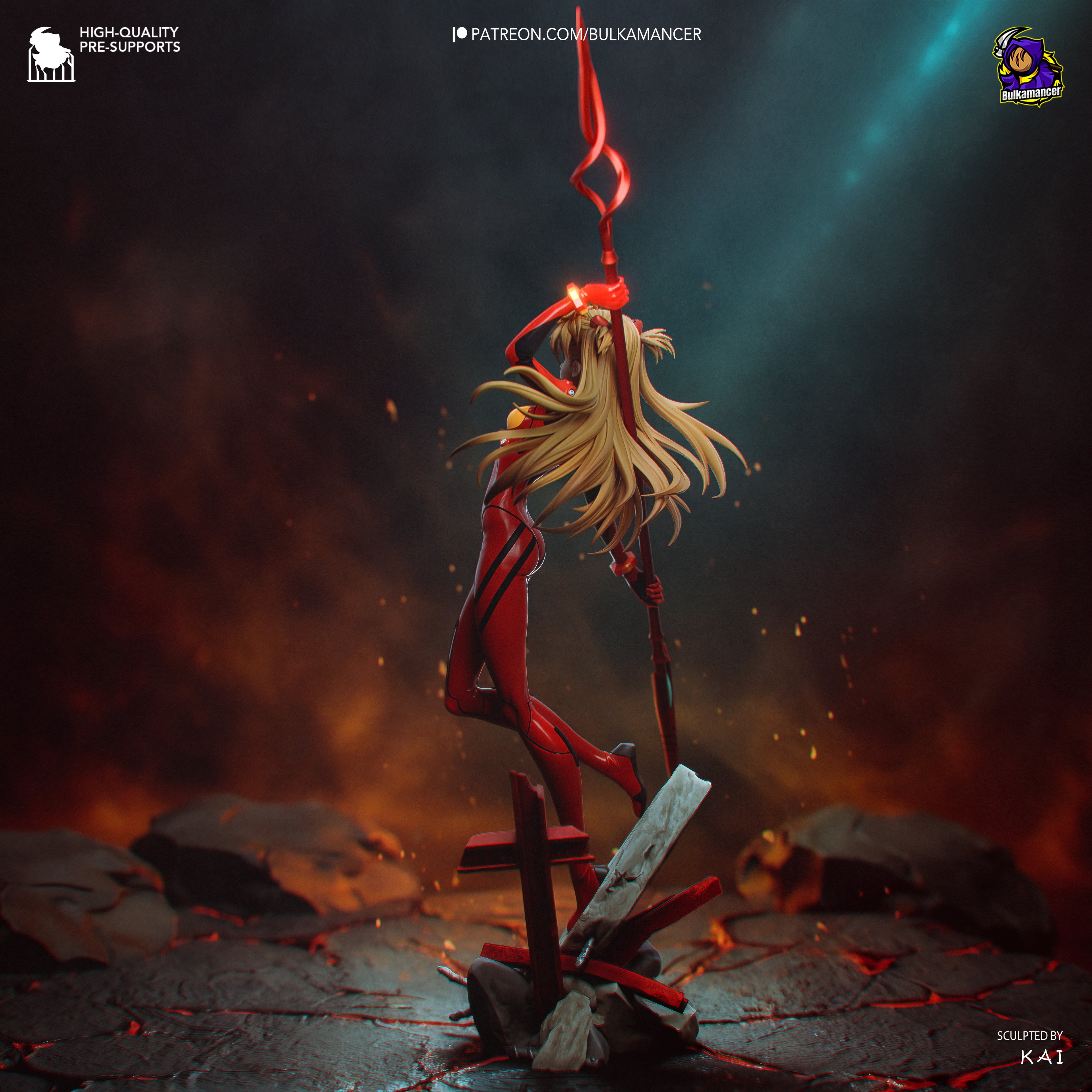 Scarlet Lance Valkyrie | 1/7 Unpainted Resin Kit Model