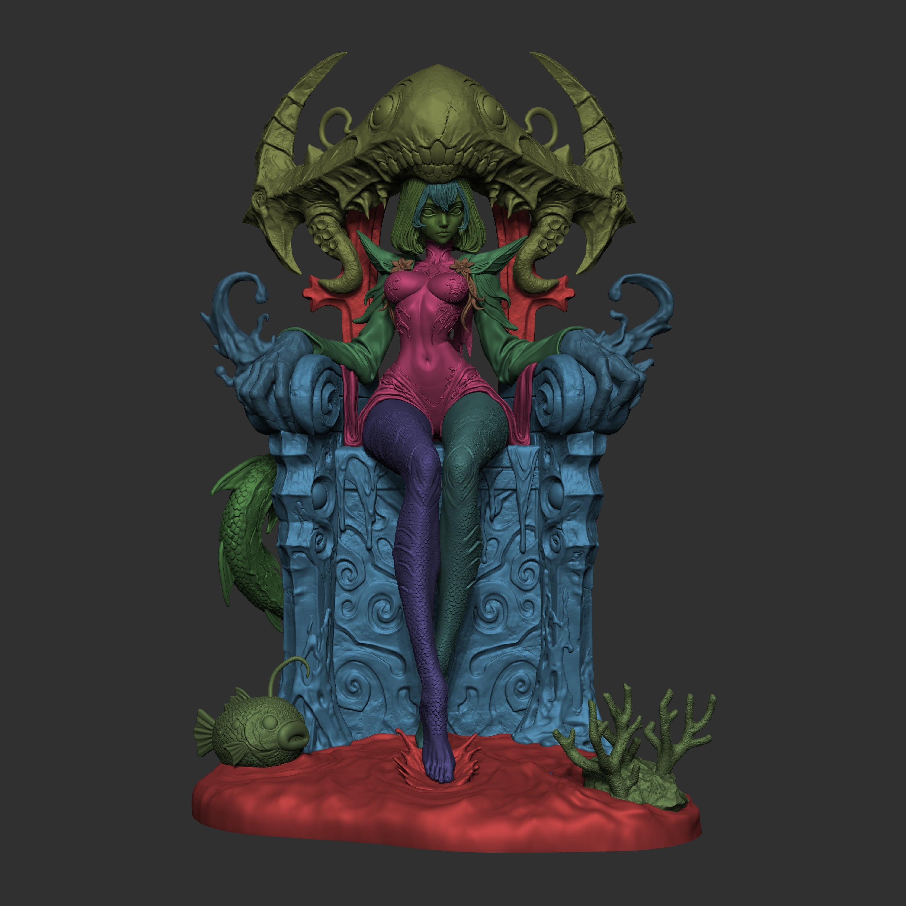 Abyssal Leviathan Queen | 1/6 Unpainted Resin Kit Model