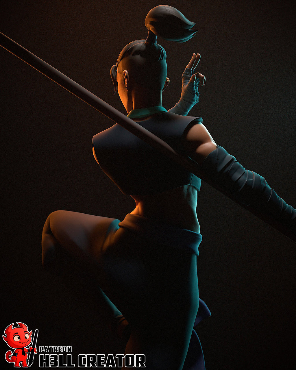Veilstrike Martial Sage | 1/10 Unpainted Resin Kit Model