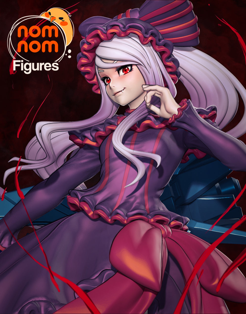 Crimson Lace Nocturne | Chibi Unpainted Resin Kit Model