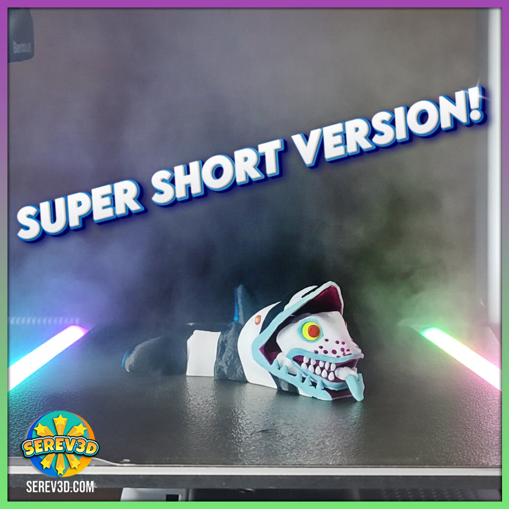 Striped Horror Wyrm | Articulating Full Color FDM Model