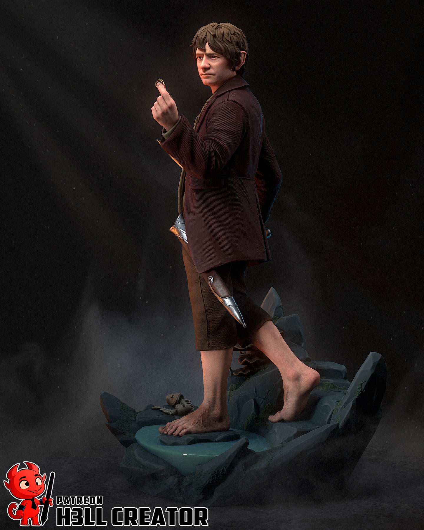 Wandering Halfling Explorer | 1/10 Unpainted Resin Kit Model