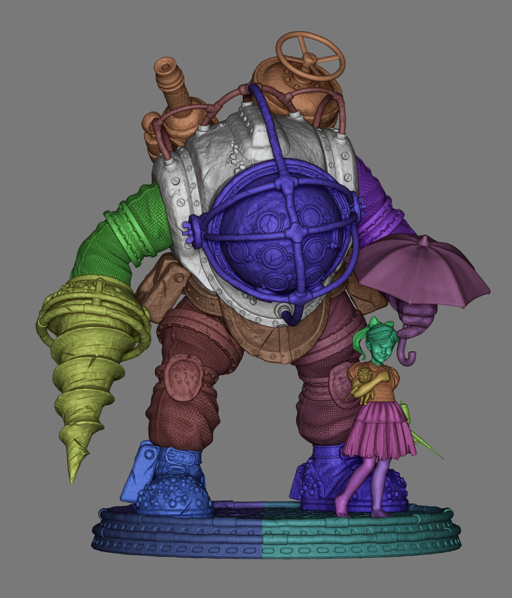 Abyssal Guardian and Little Lantern Bearer | 1/6 Unpainted/Painted Resin Figure