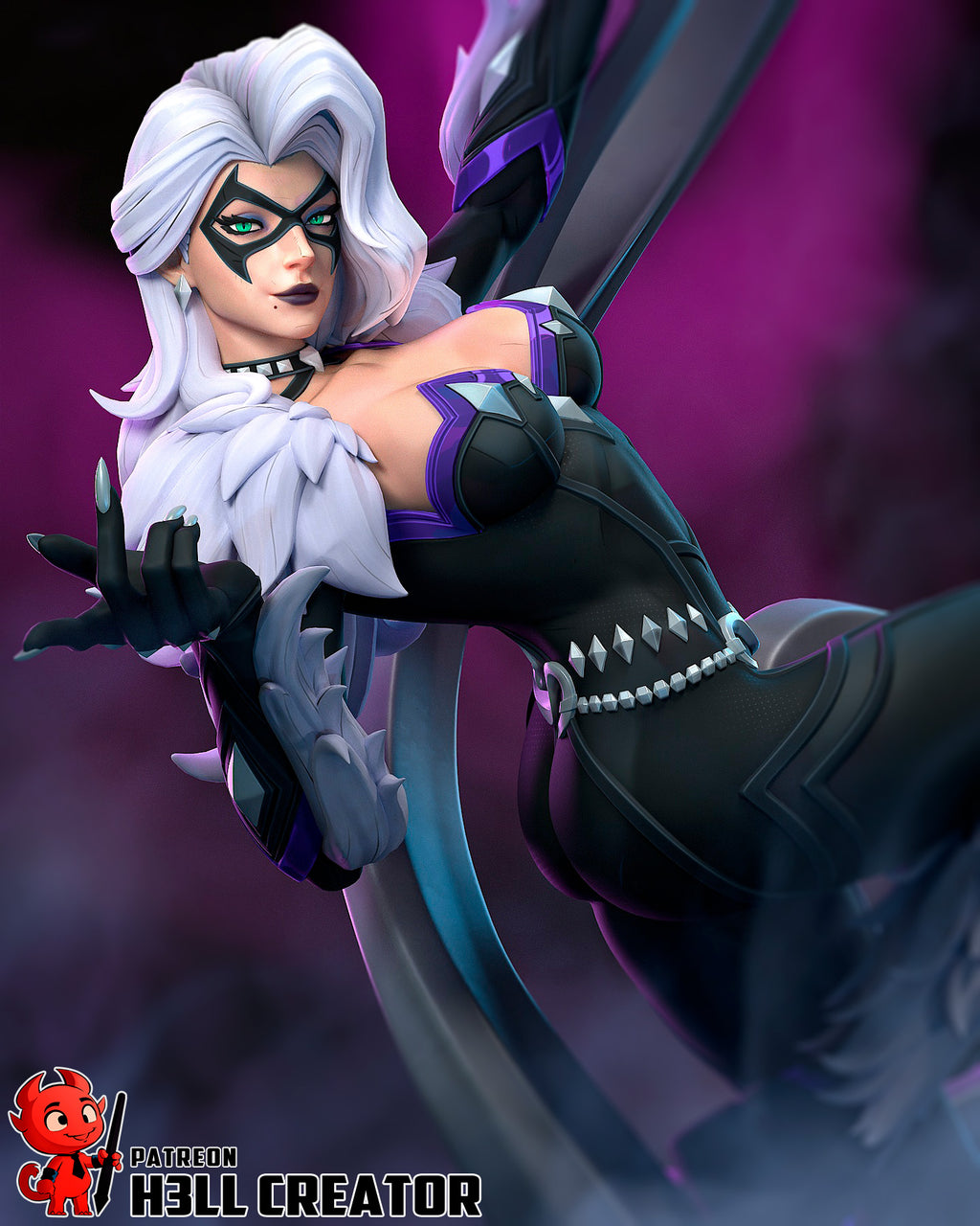 Nocturnal Shadow Huntress | 1/10 Unpainted Resin Kit Model