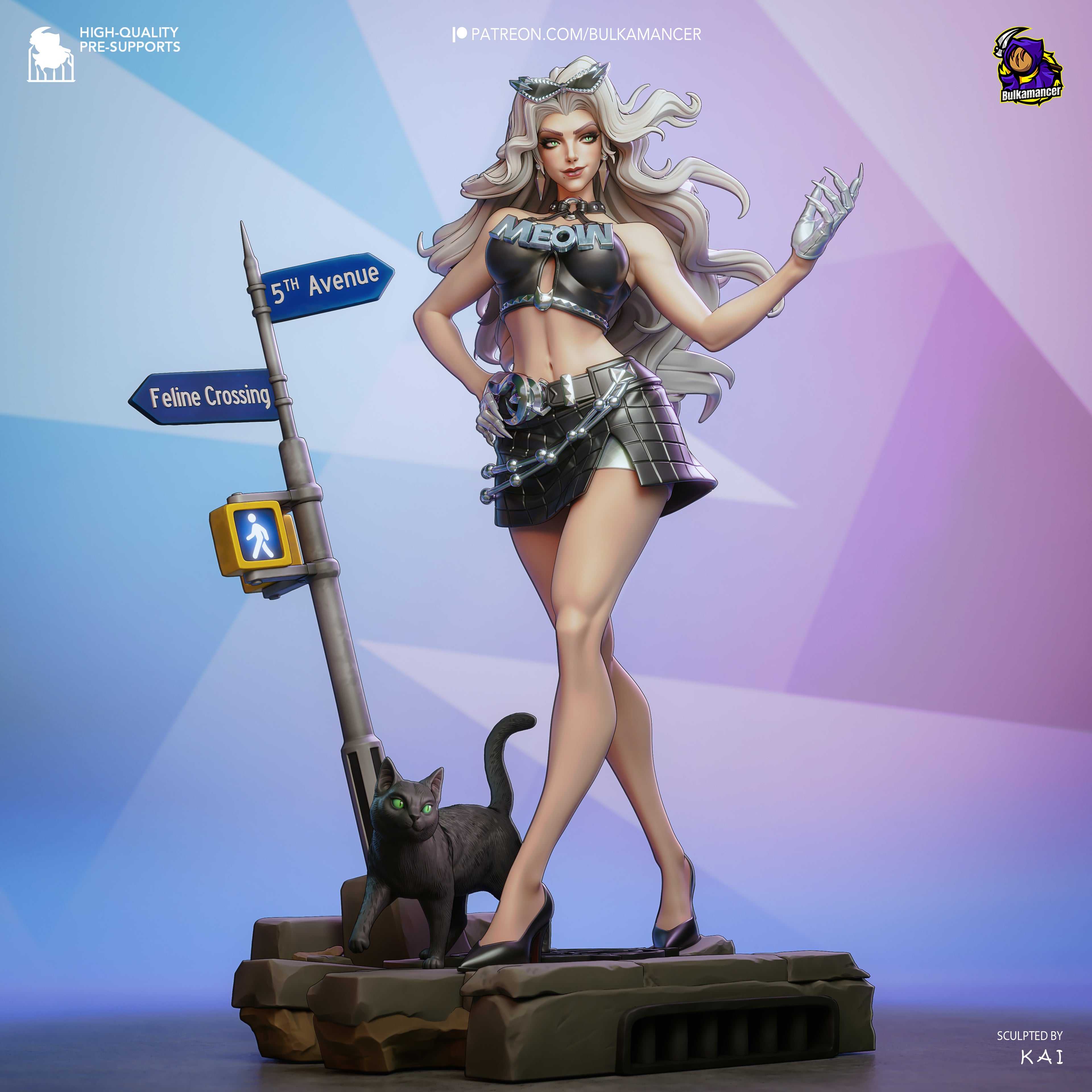 Feline Street Siren | 1/8 Unpainted/Painted Resin Figure