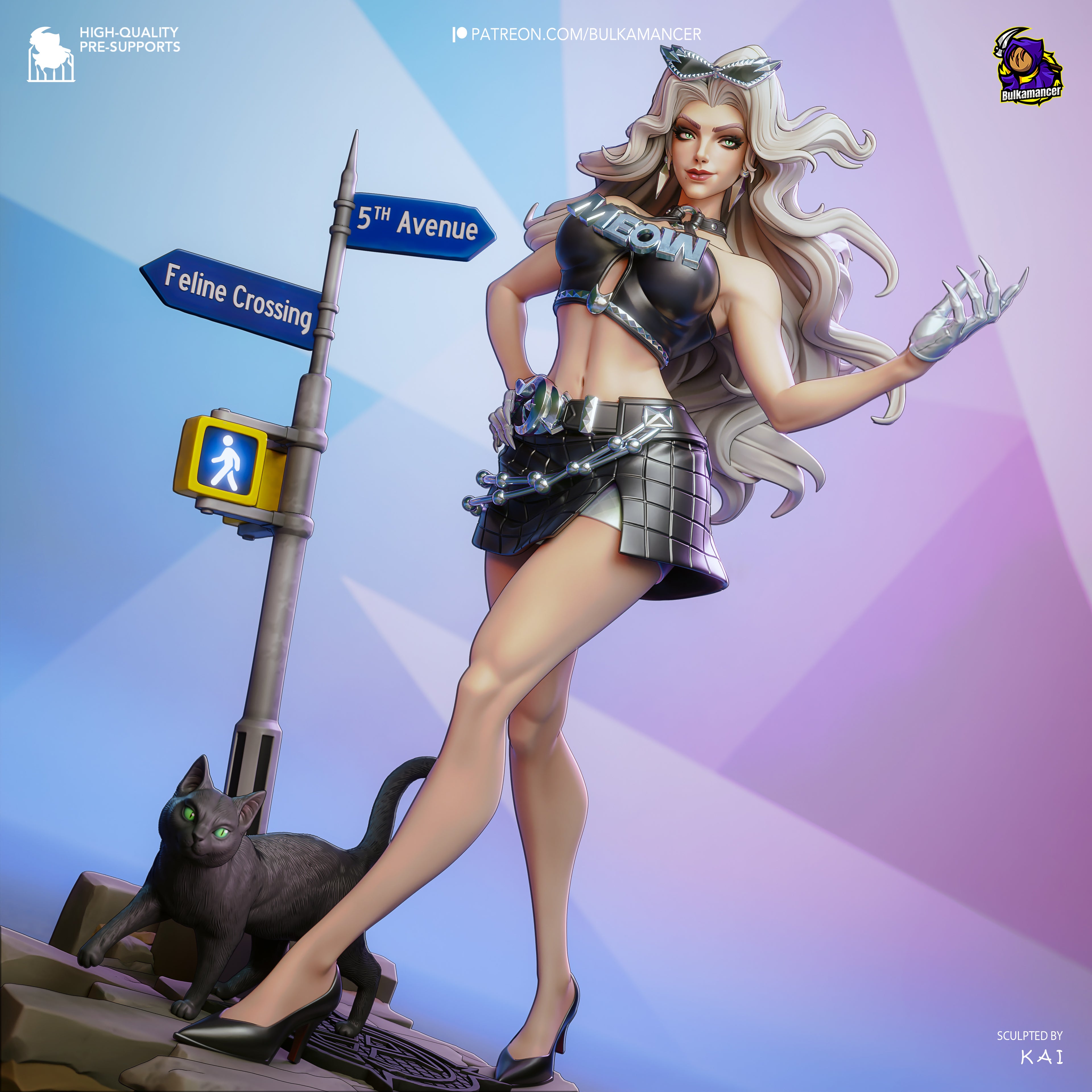 Feline Street Siren | 1/8 Unpainted Resin Kit