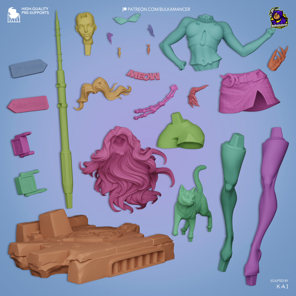 Feline Street Siren | 1/8 Unpainted Resin Kit