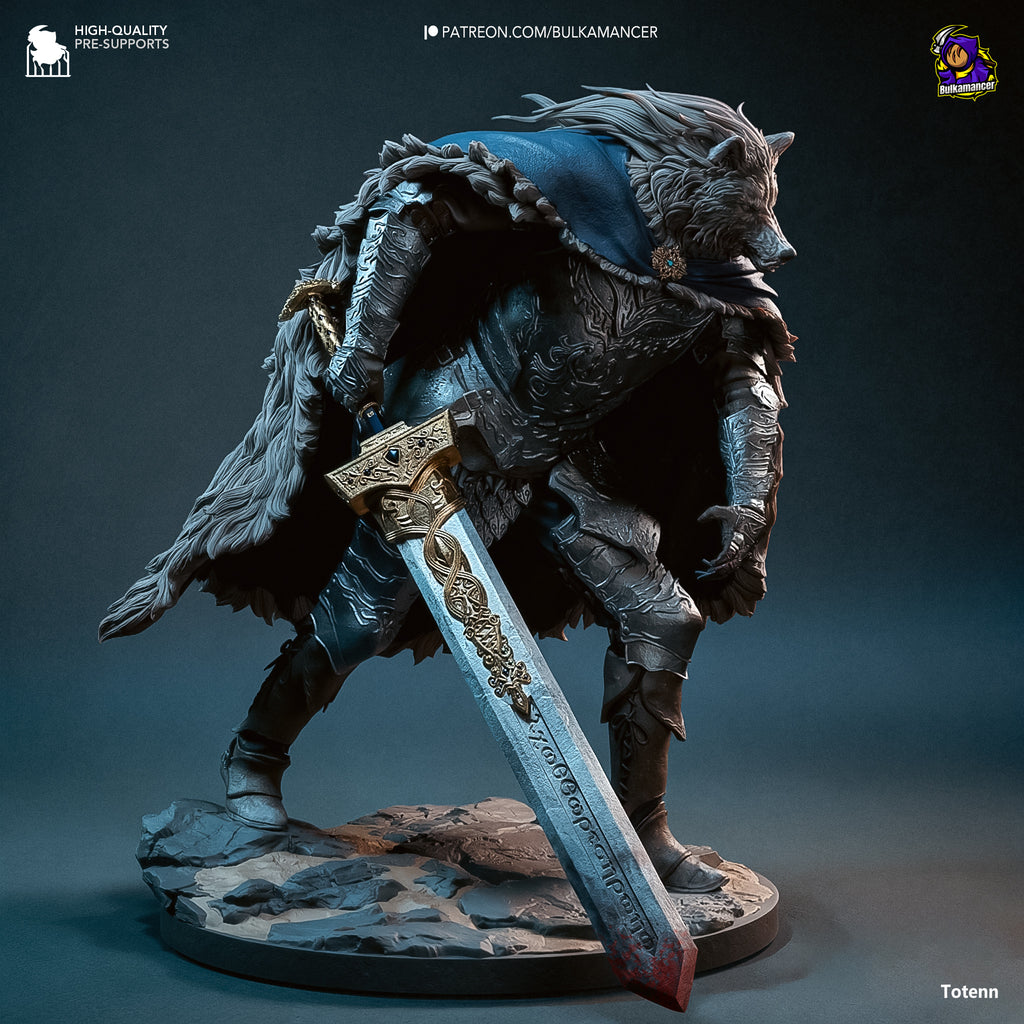Midnight Wolf Warden | 1/8 Unpainted Resin Kit Model