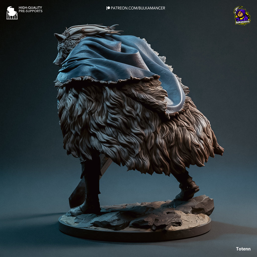 Midnight Wolf Warden | 1/8 Unpainted Resin Kit Model