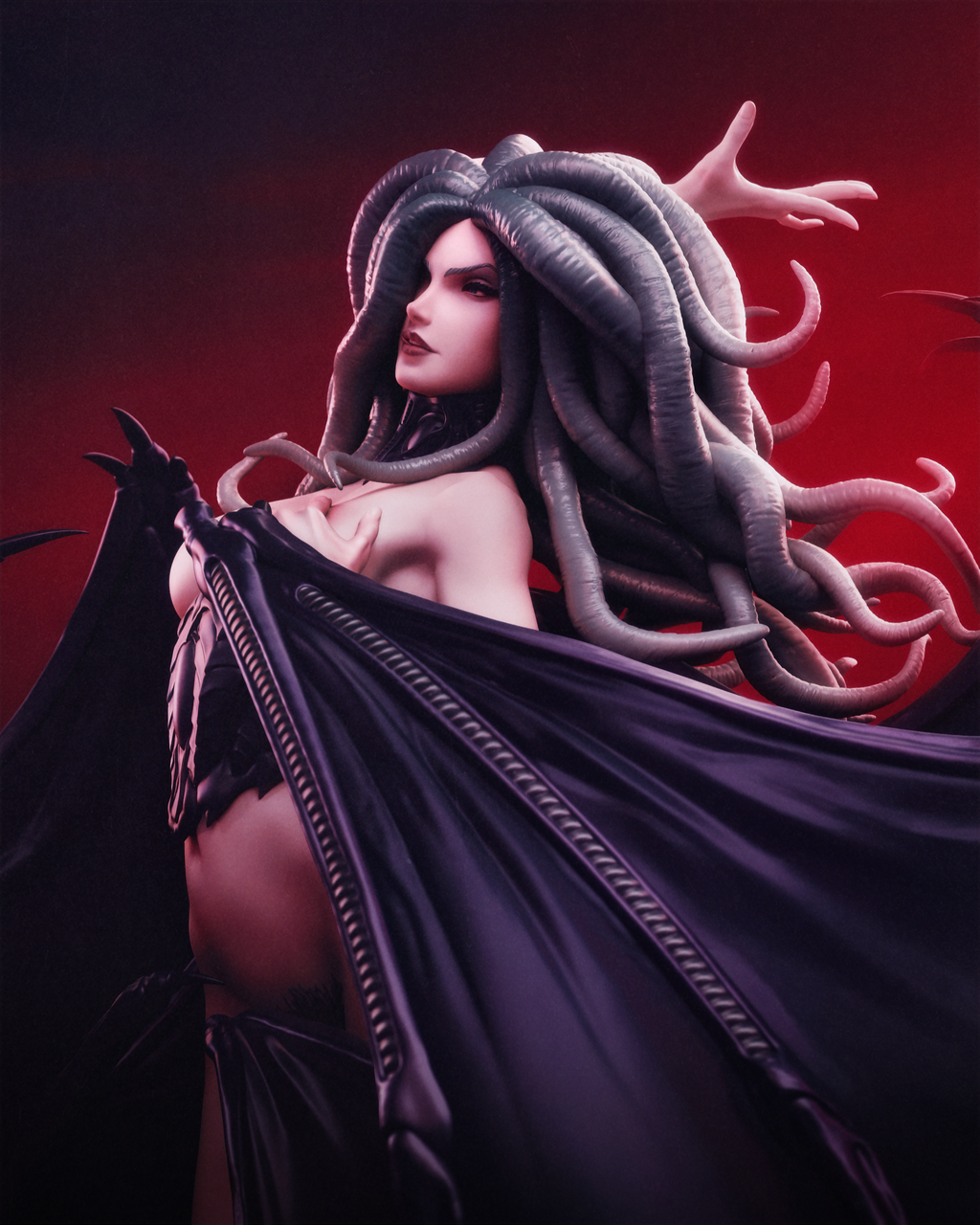 Eclipse Wing Demoness | 1/6 Unpainted Resin Kit Model