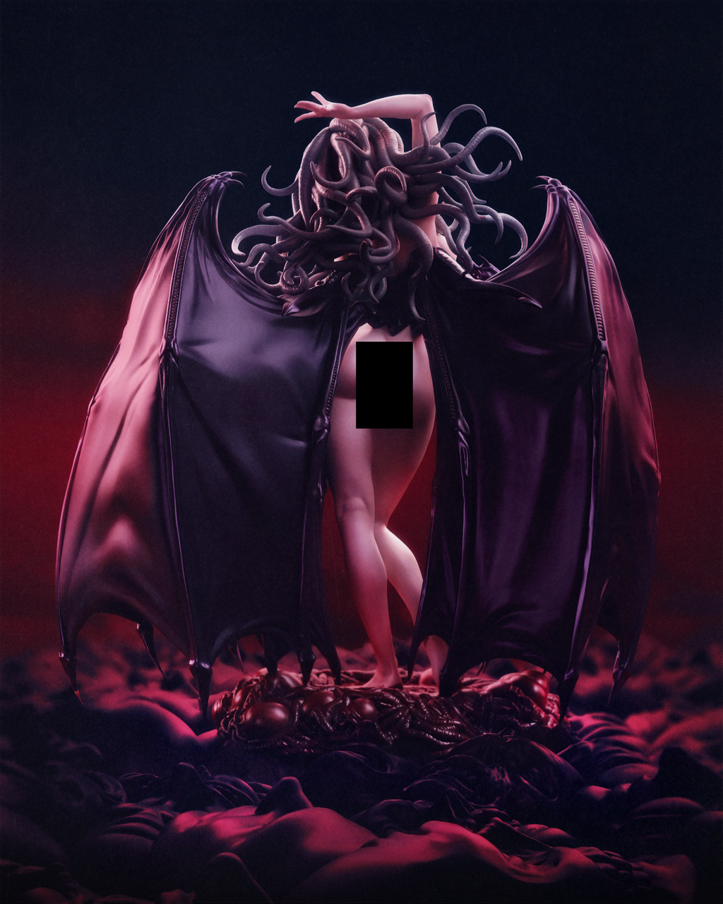 Eclipse Wing Demoness | 1/6 Unpainted Resin Kit Model