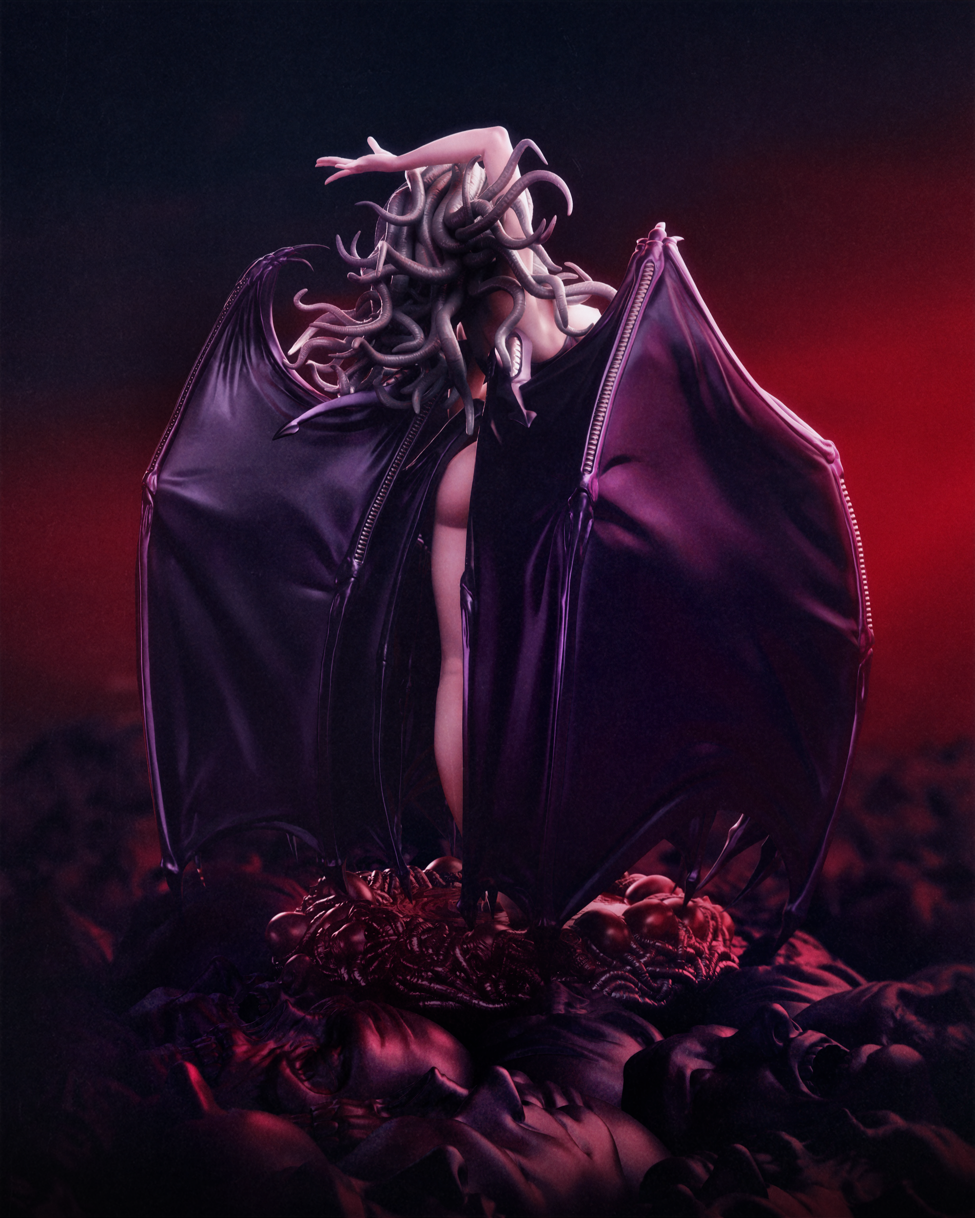 Eclipse Wing Demoness | 1/6 Unpainted Resin Kit Model