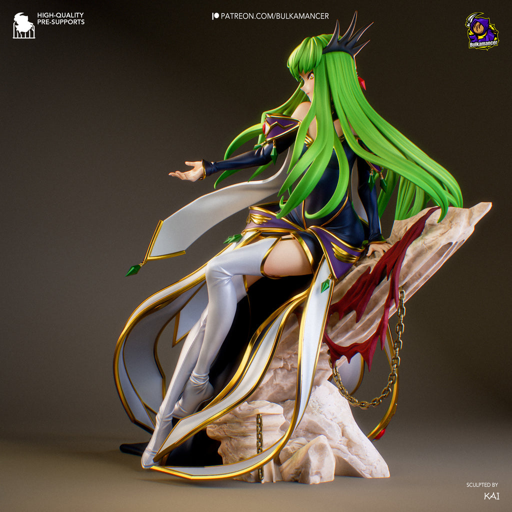 Emerald Abyss Sorceress | 1/8 Unpainted Resin Kit Model