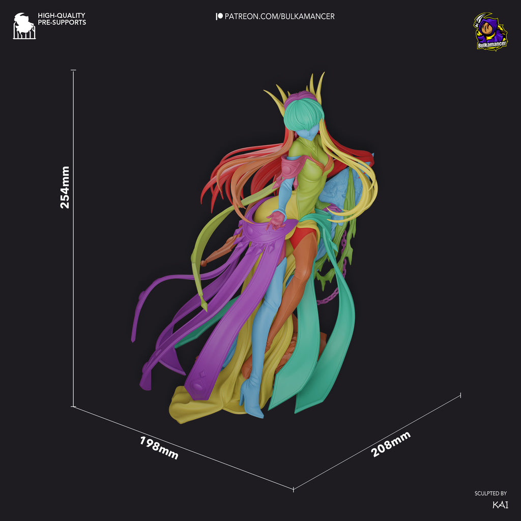 Emerald Abyss Sorceress | 1/8 Unpainted Resin Kit Model