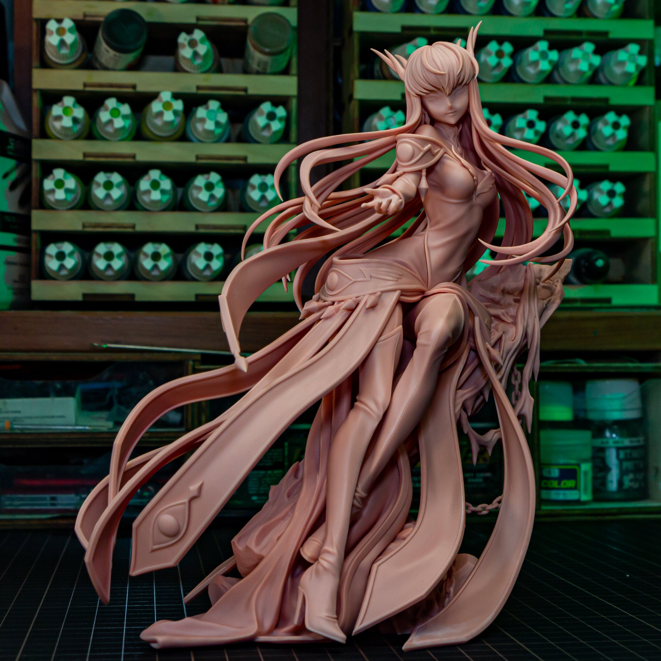 Emerald Abyss Sorceress | 1/8 Unpainted Resin Kit Model