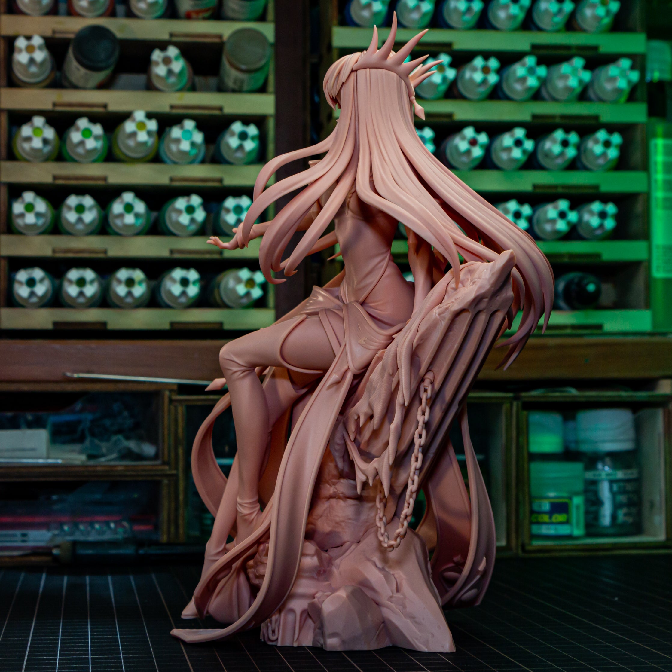Emerald Abyss Sorceress | 1/8 Unpainted Resin Kit Model