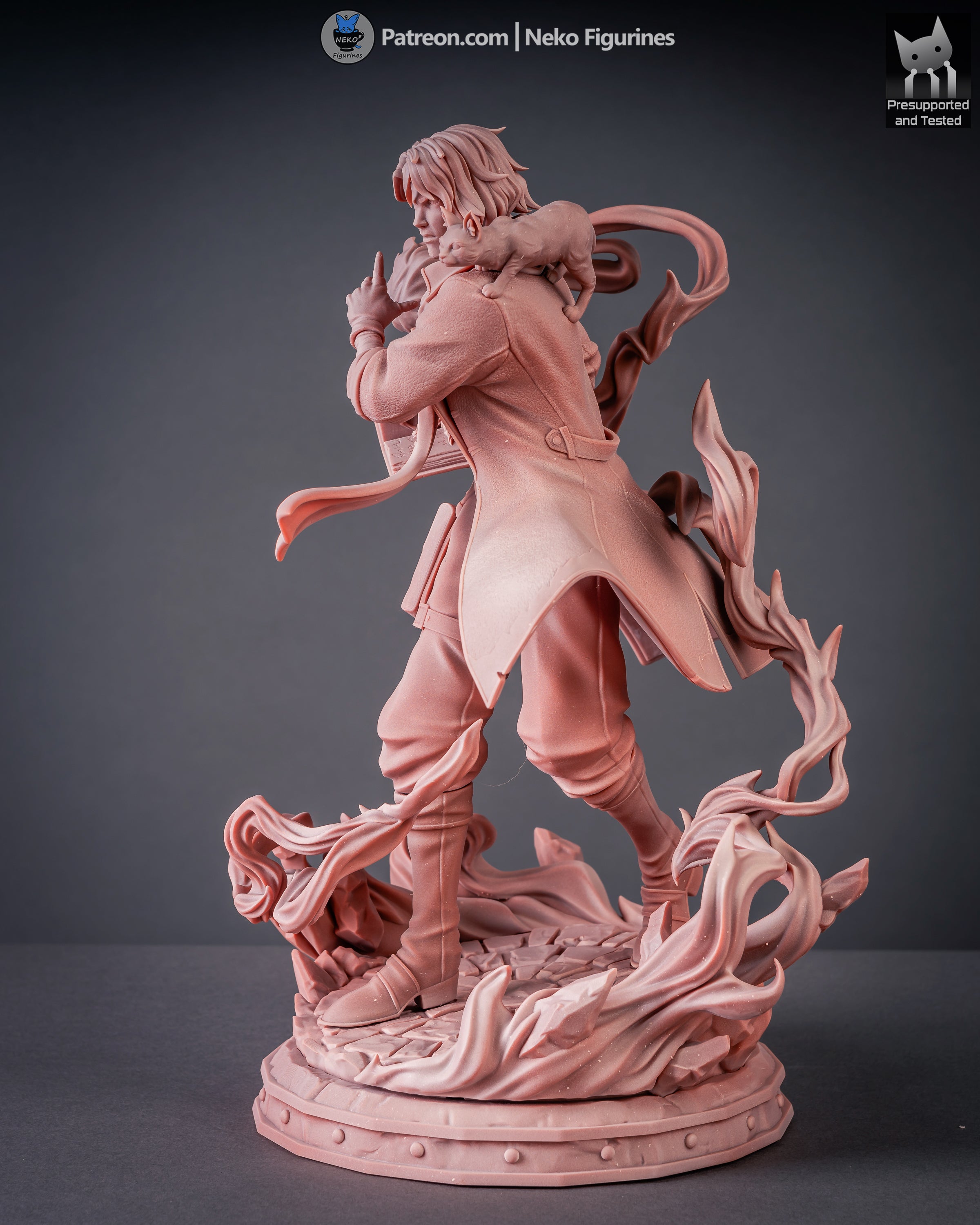 Ember Tome Arcanist | 1/7 Unpainted Resin Kit Model