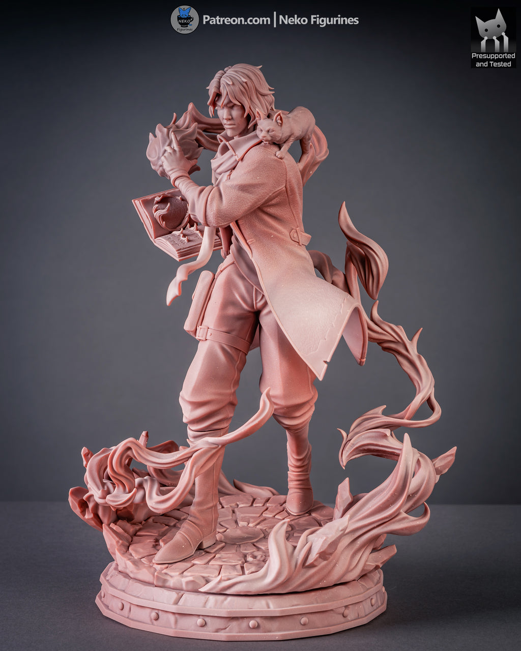 Ember Tome Arcanist | 1/7 Unpainted Resin Kit Model