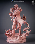 Ember Tome Arcanist | 1/7 Unpainted Resin Kit Model