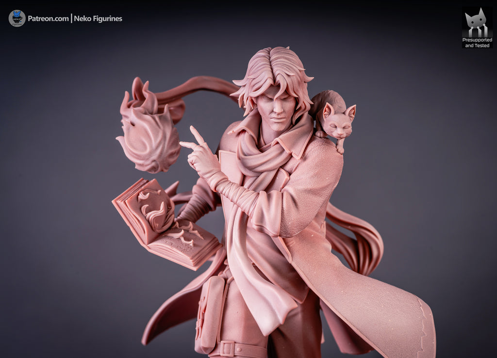 Ember Tome Arcanist | 1/7 Unpainted Resin Kit Model