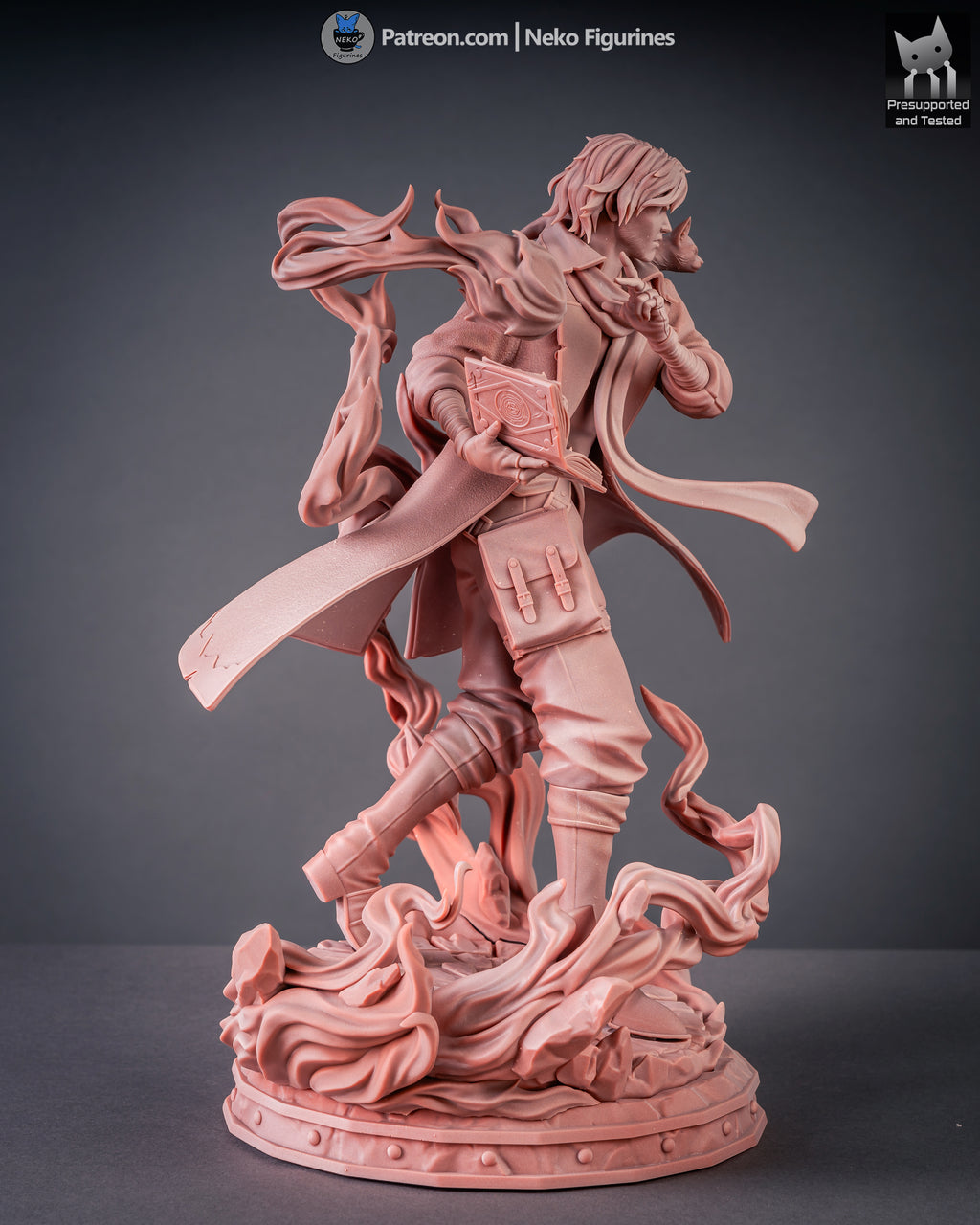 Ember Tome Arcanist | 1/7 Unpainted Resin Kit Model