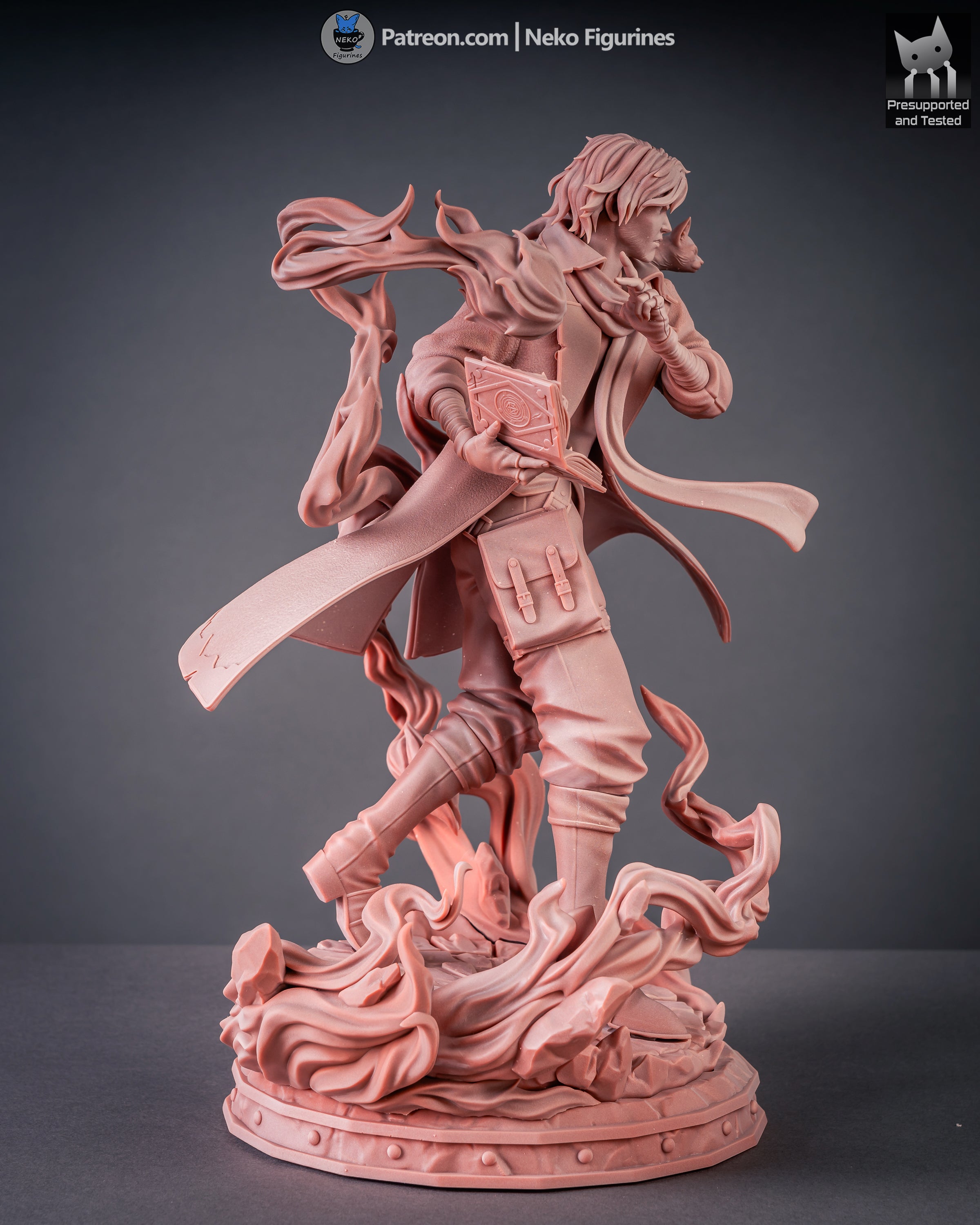 Ember Tome Arcanist | 1/7 Unpainted Resin Kit Model