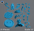 Ember Tome Arcanist | 1/7 Unpainted Resin Kit Model