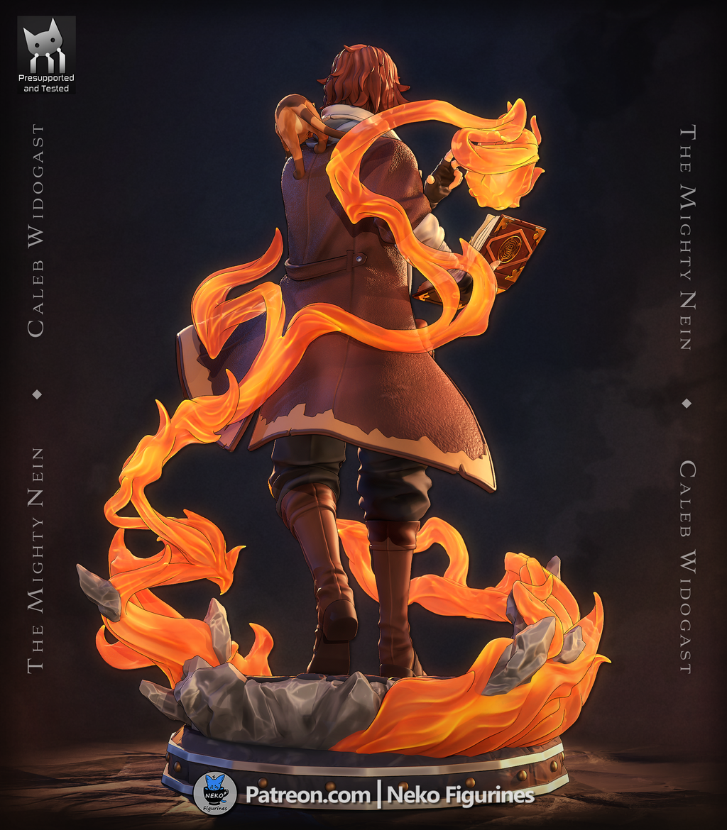 Ember Tome Arcanist | 1/7 Unpainted Resin Kit Model