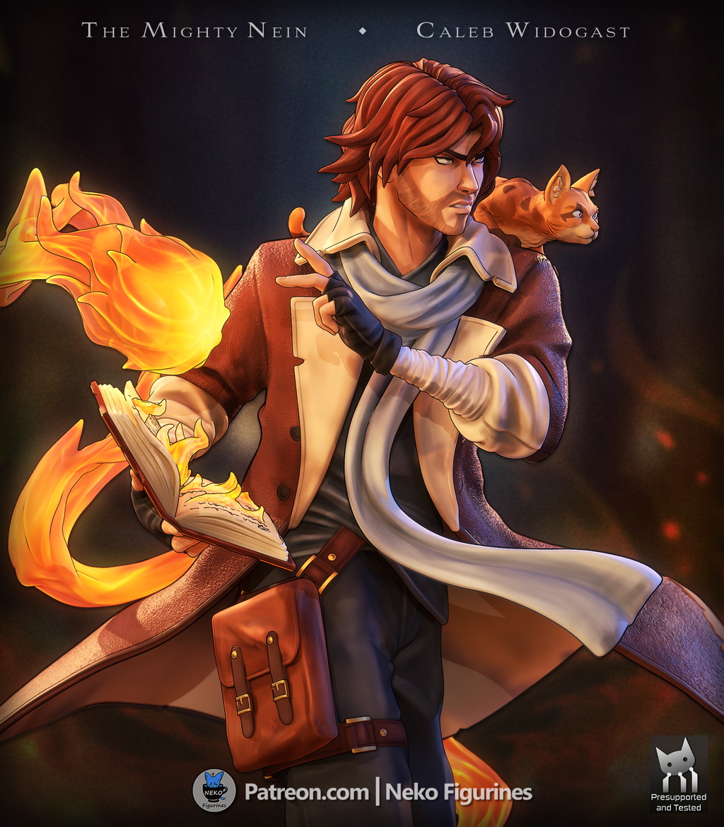 Ember Tome Arcanist | 1/7 Unpainted Resin Kit Model