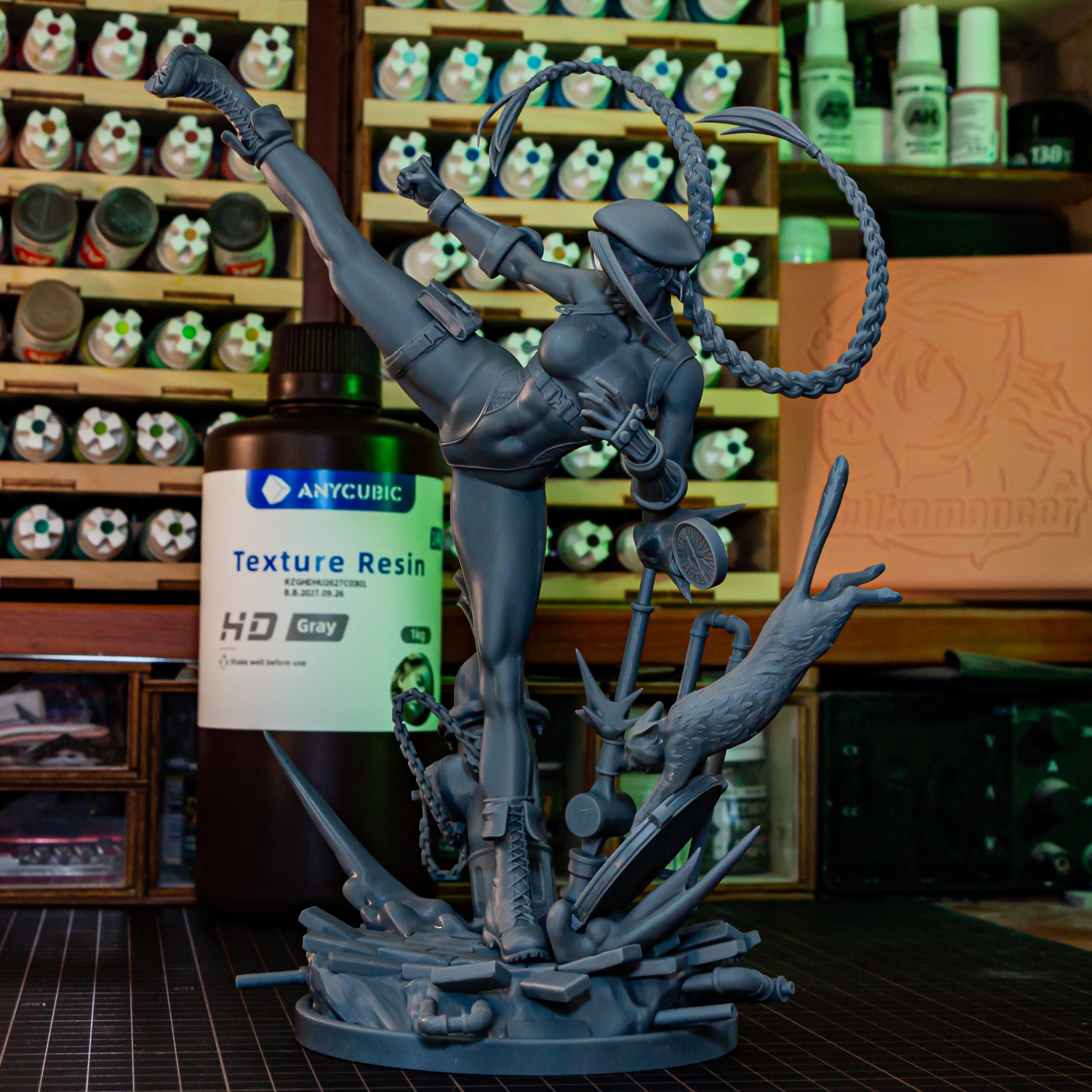 High Kick Commando Pinup | 1/8 Unpainted Resin Kit Model