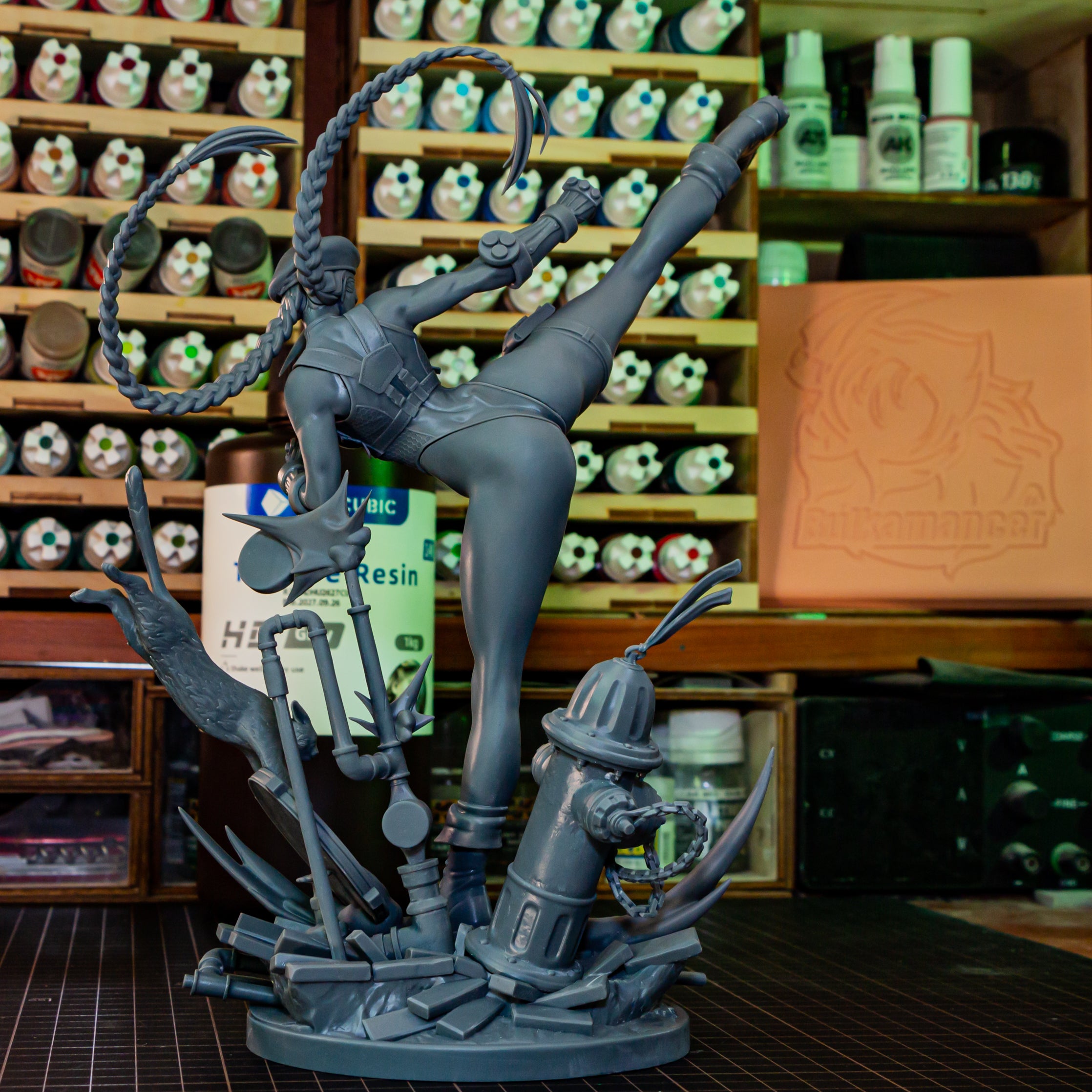 High Kick Commando Pinup | 1/8 Unpainted Resin Kit Model