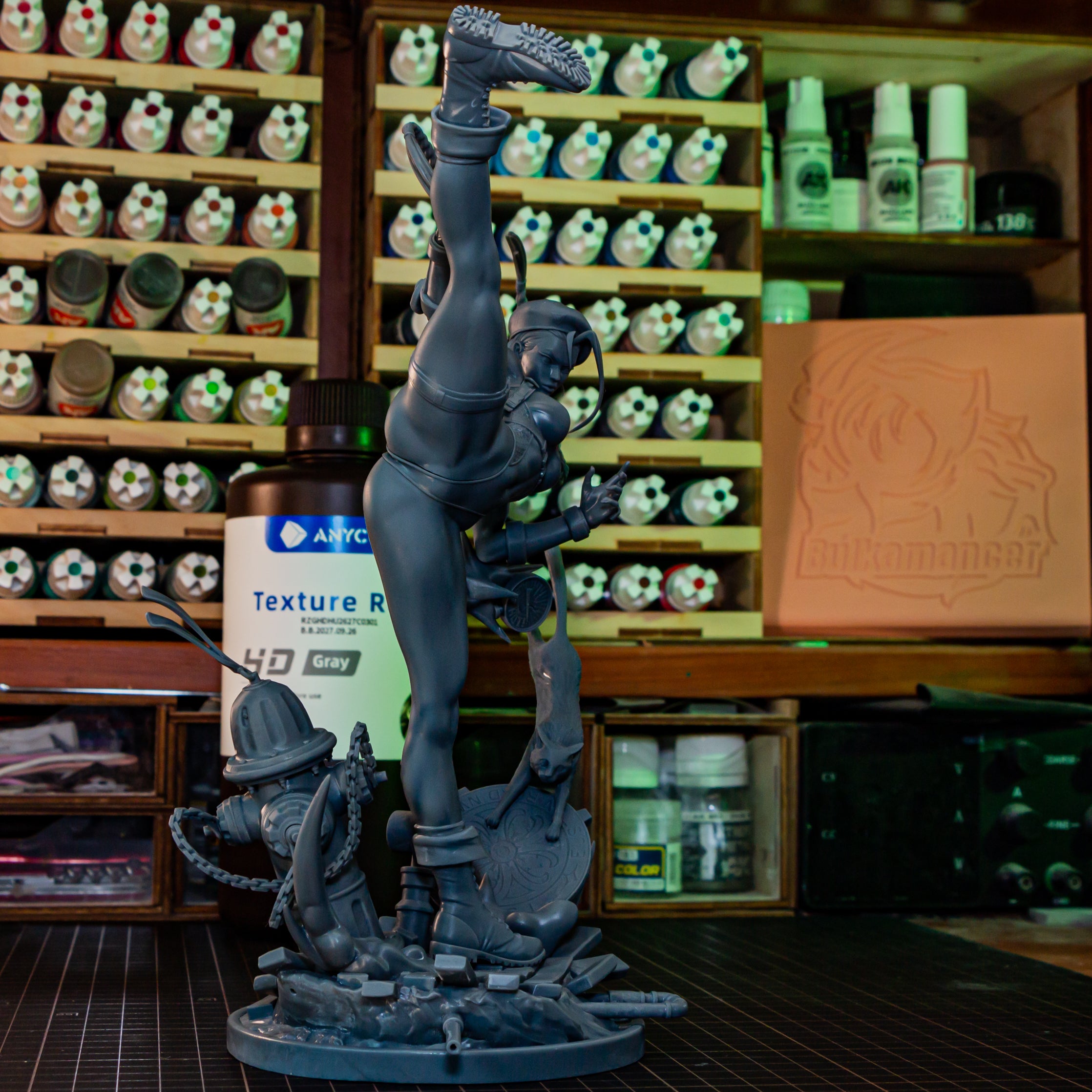 High Kick Commando Pinup | 1/8 Unpainted Resin Kit Model