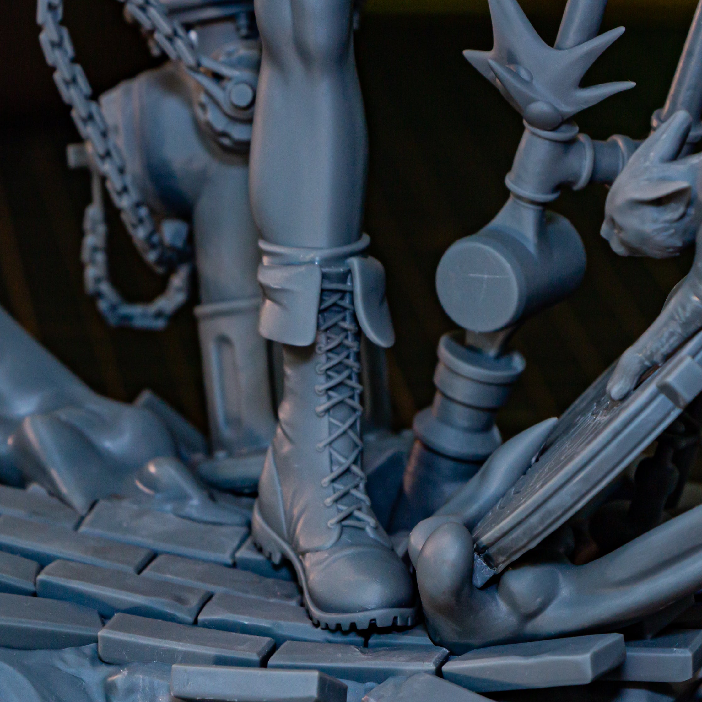 High Kick Commando Pinup | 1/8 Unpainted Resin Kit Model