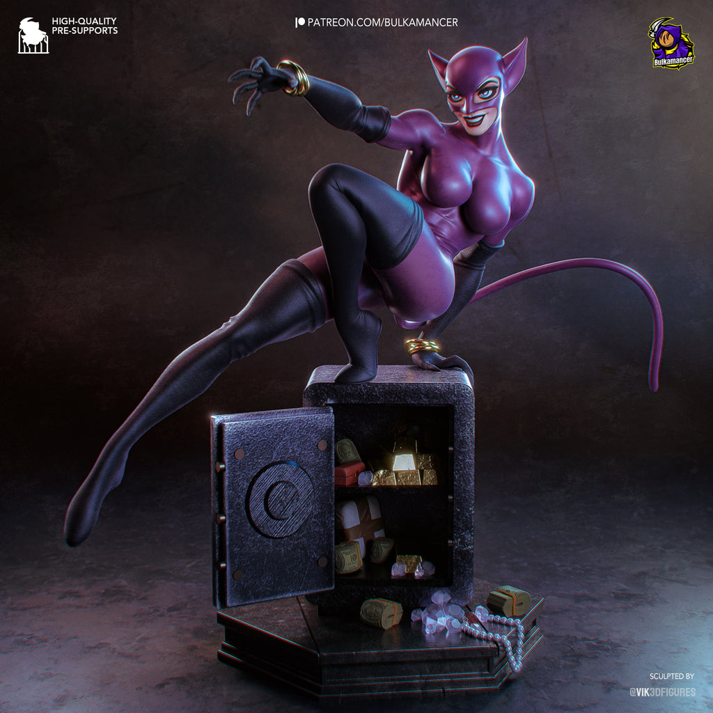 Violet Shadow Cat Burglar | 1/8 Unpainted Resin Kit Model