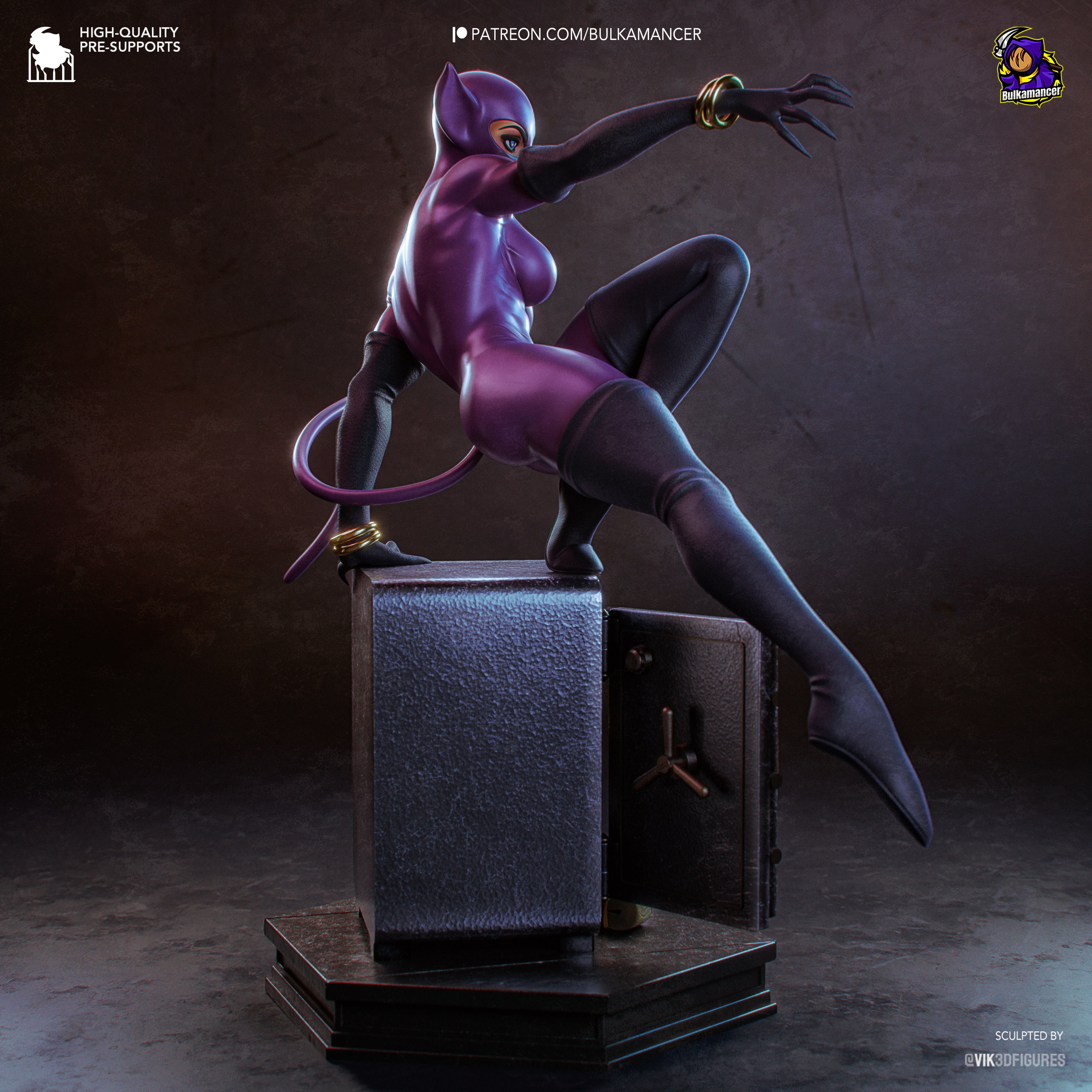 Violet Shadow Cat Burglar | 1/8 Unpainted Resin Kit Model