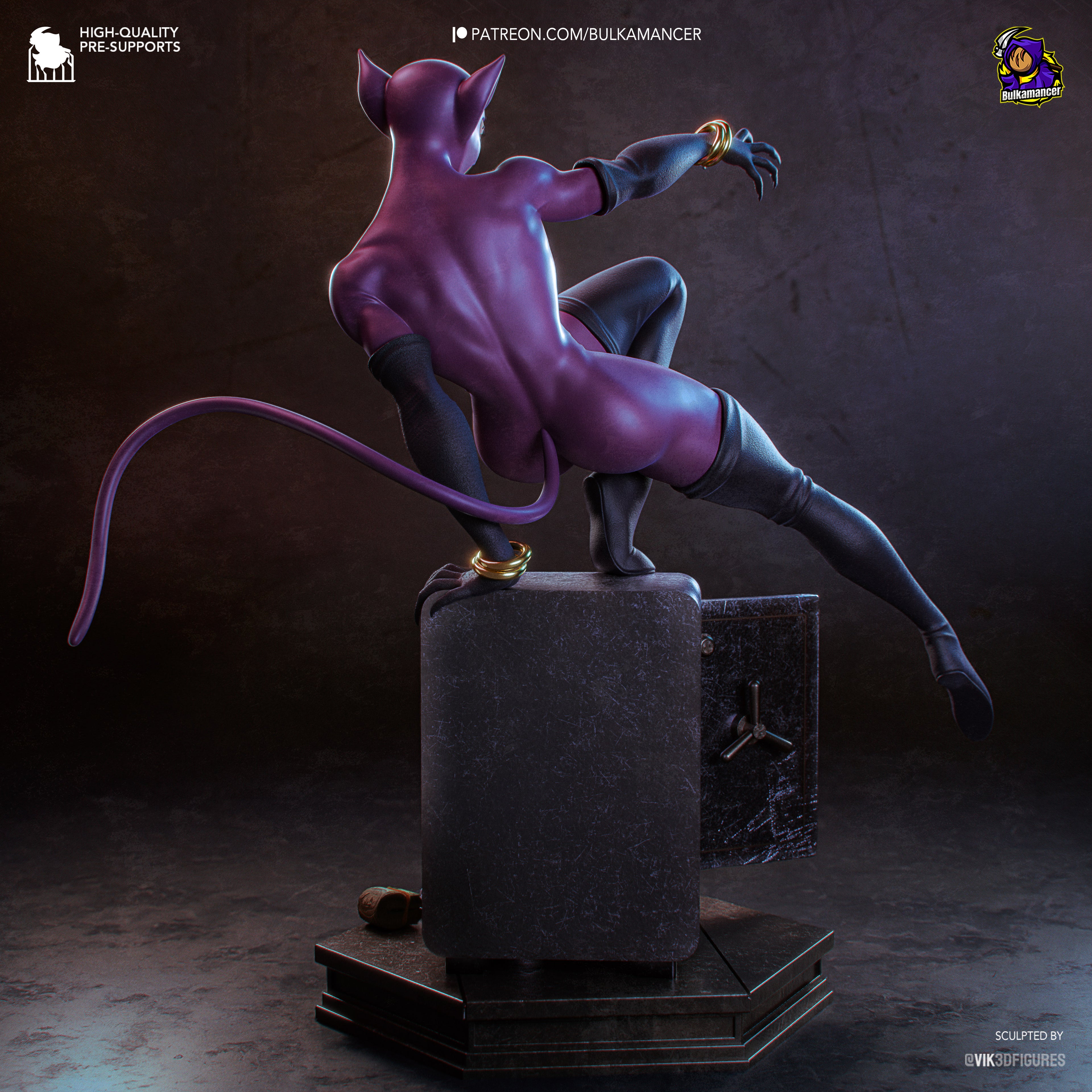 Violet Shadow Cat Burglar | 1/8 Unpainted Resin Kit Model