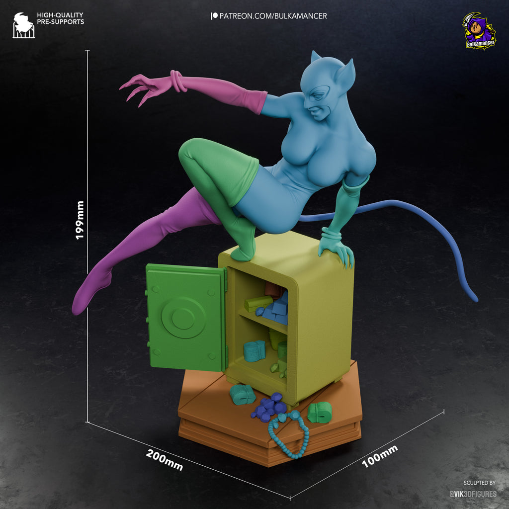Violet Shadow Cat Burglar | 1/8 Unpainted Resin Kit Model