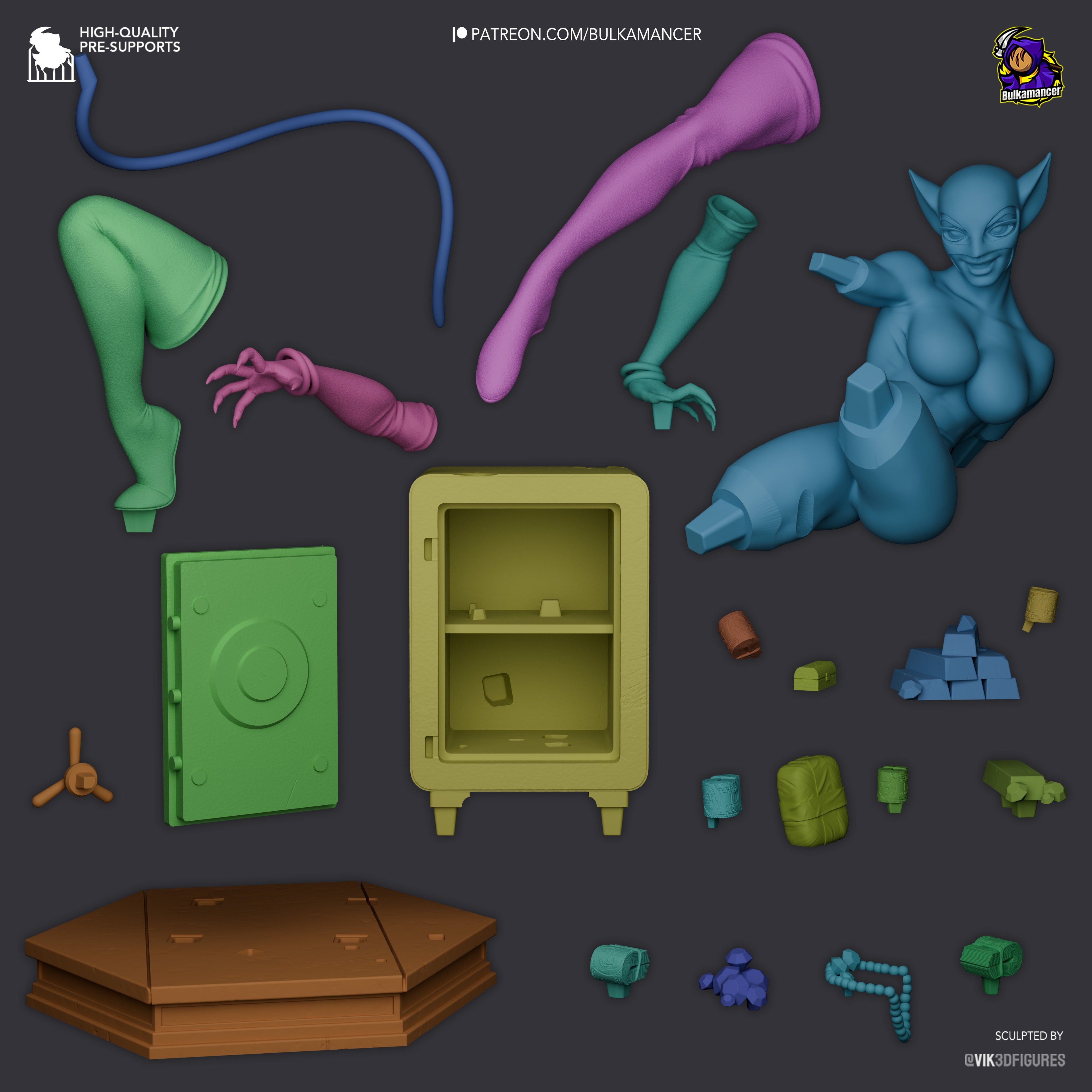 Violet Shadow Cat Burglar | 1/8 Unpainted Resin Kit Model
