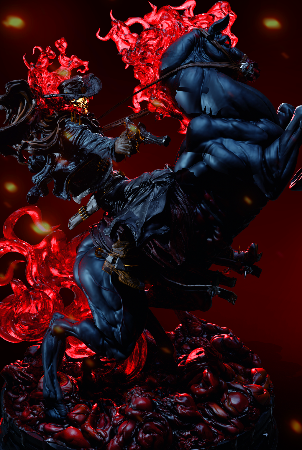 Hellfire Revenant Rider | 1/6 Unpainted Resin Kit Model