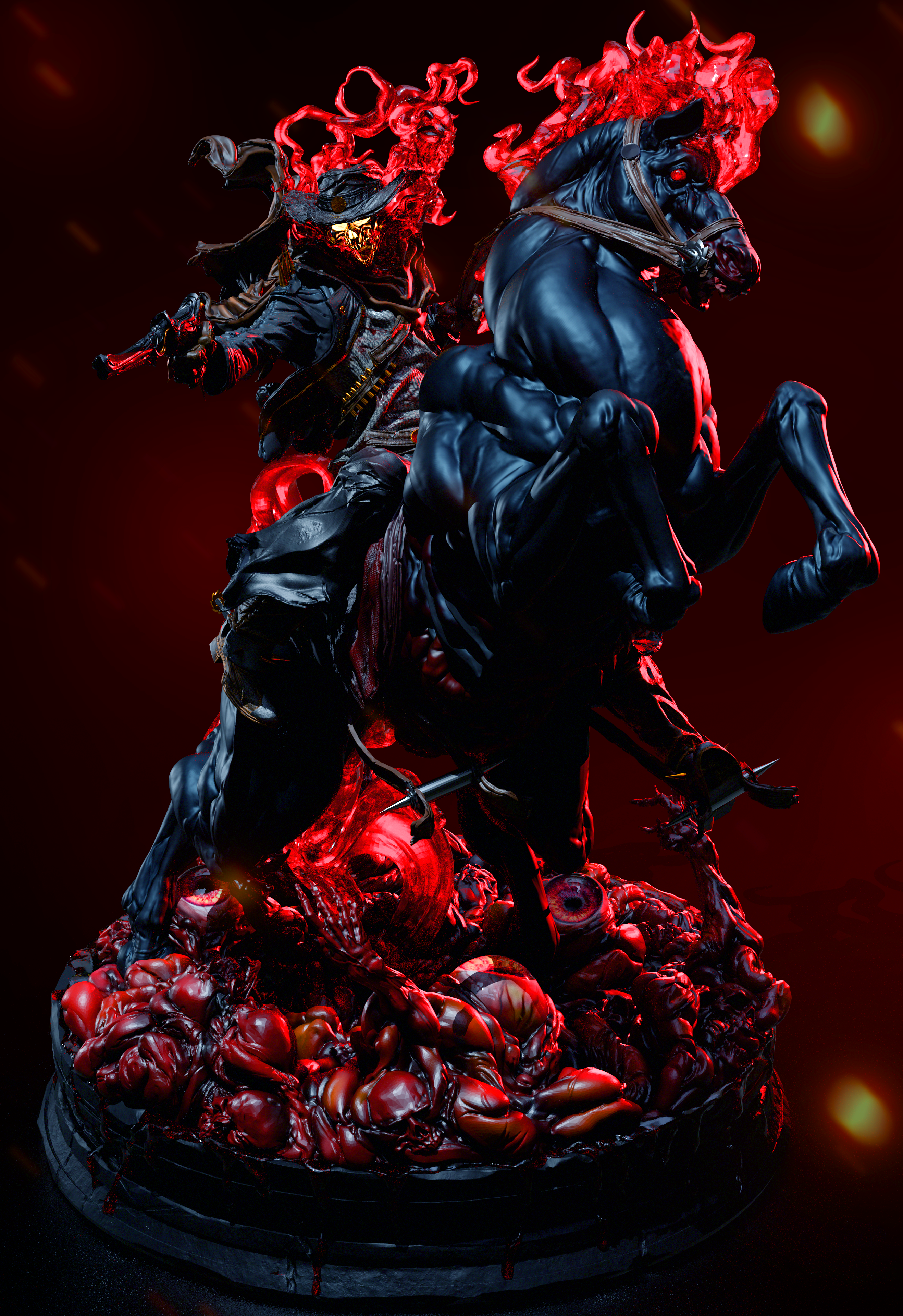 Hellfire Revenant Rider | 1/6 Unpainted Resin Kit Model