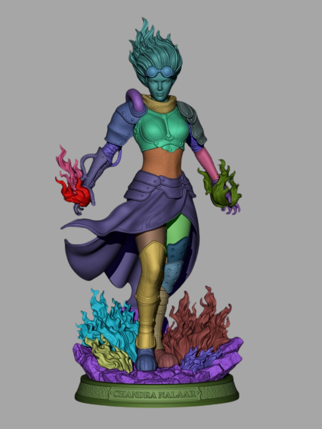 Inferno Flame Sorceress | 1/6 Unpainted Resin Kit Model