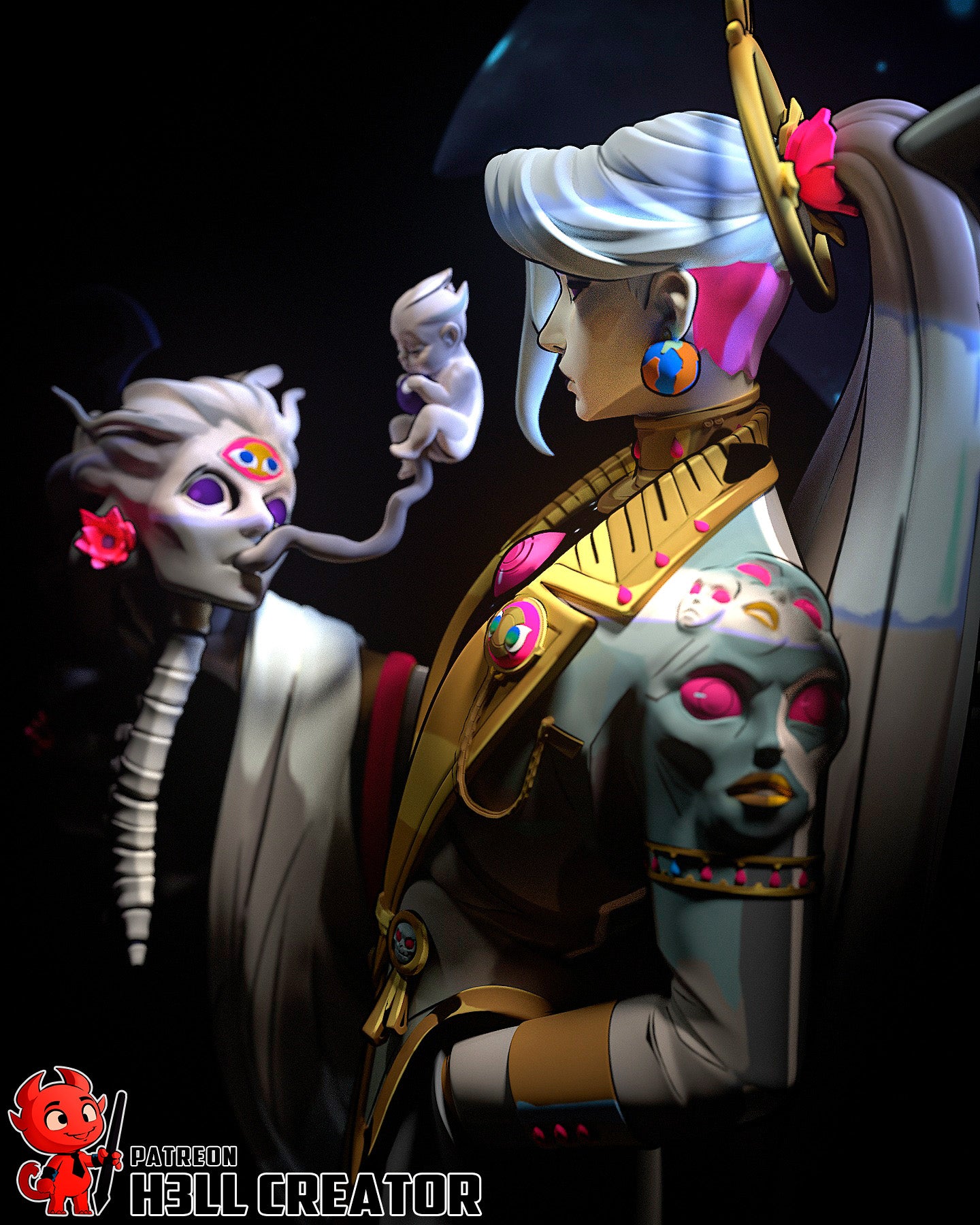 Astral Void Sovereign | 1/10 Unpainted Resin Kit Model