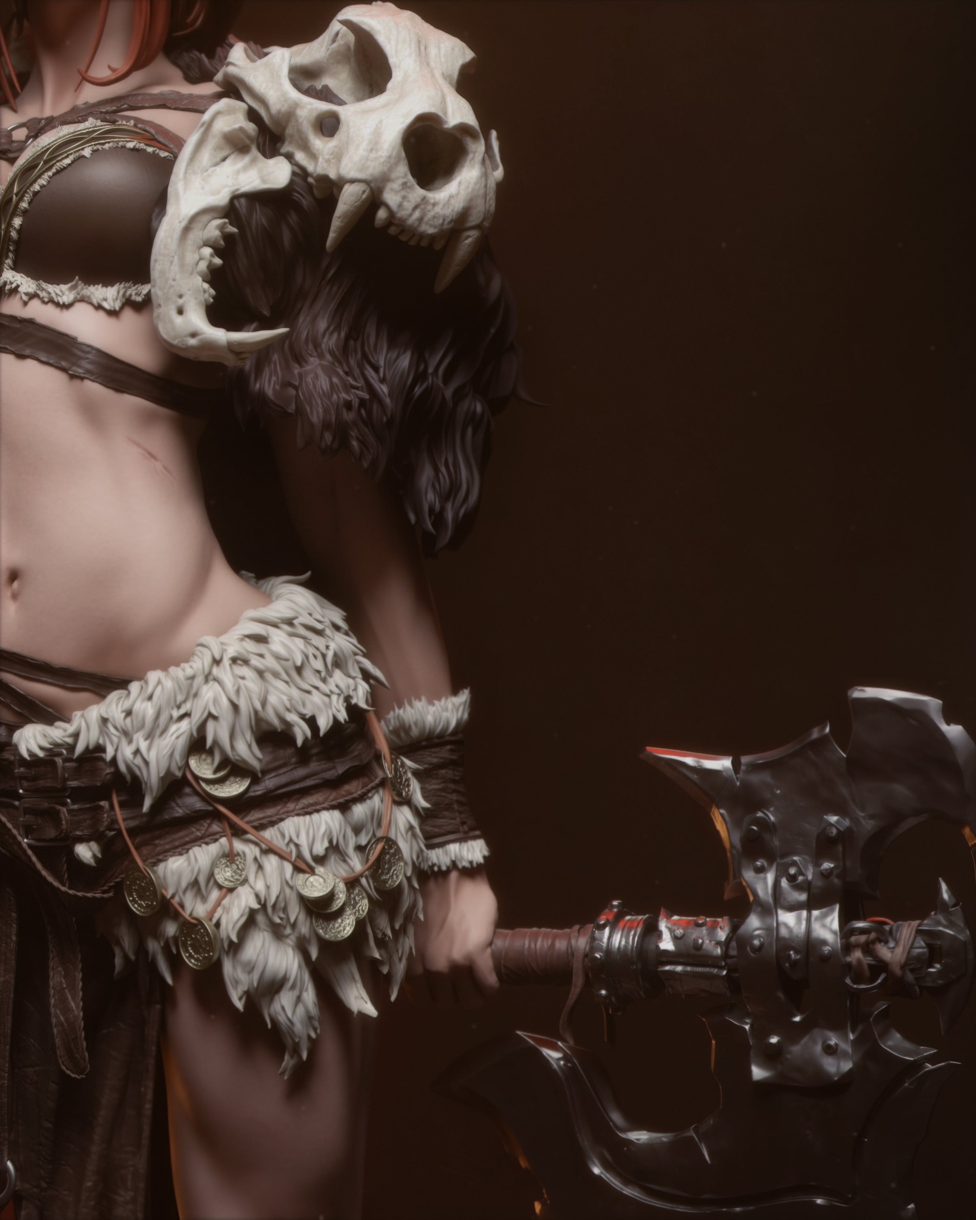 Crimson Savage Warden | 1/6 Unpainted Resin Kit Model