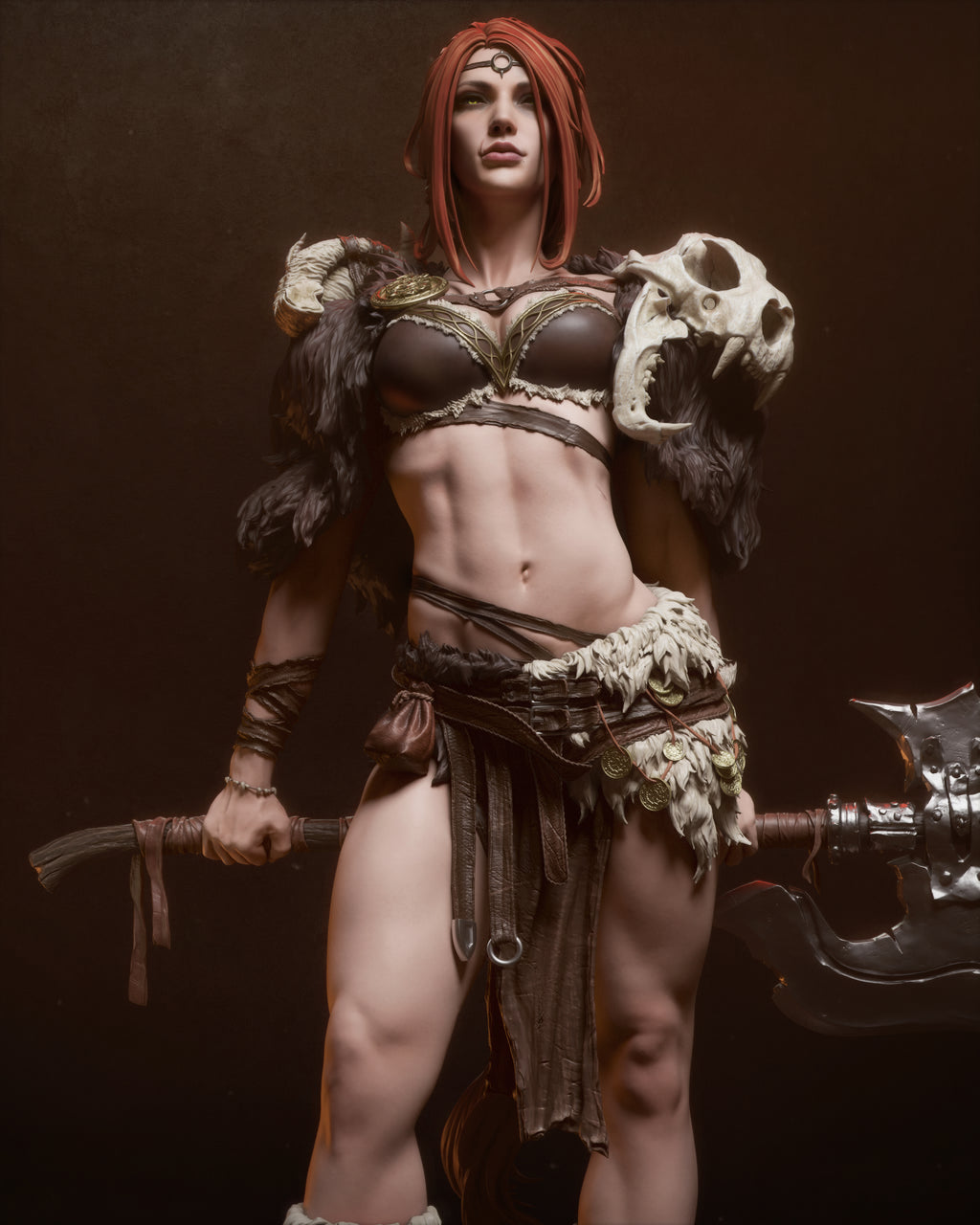Crimson Savage Warden | 1/6 Unpainted Resin Kit Model