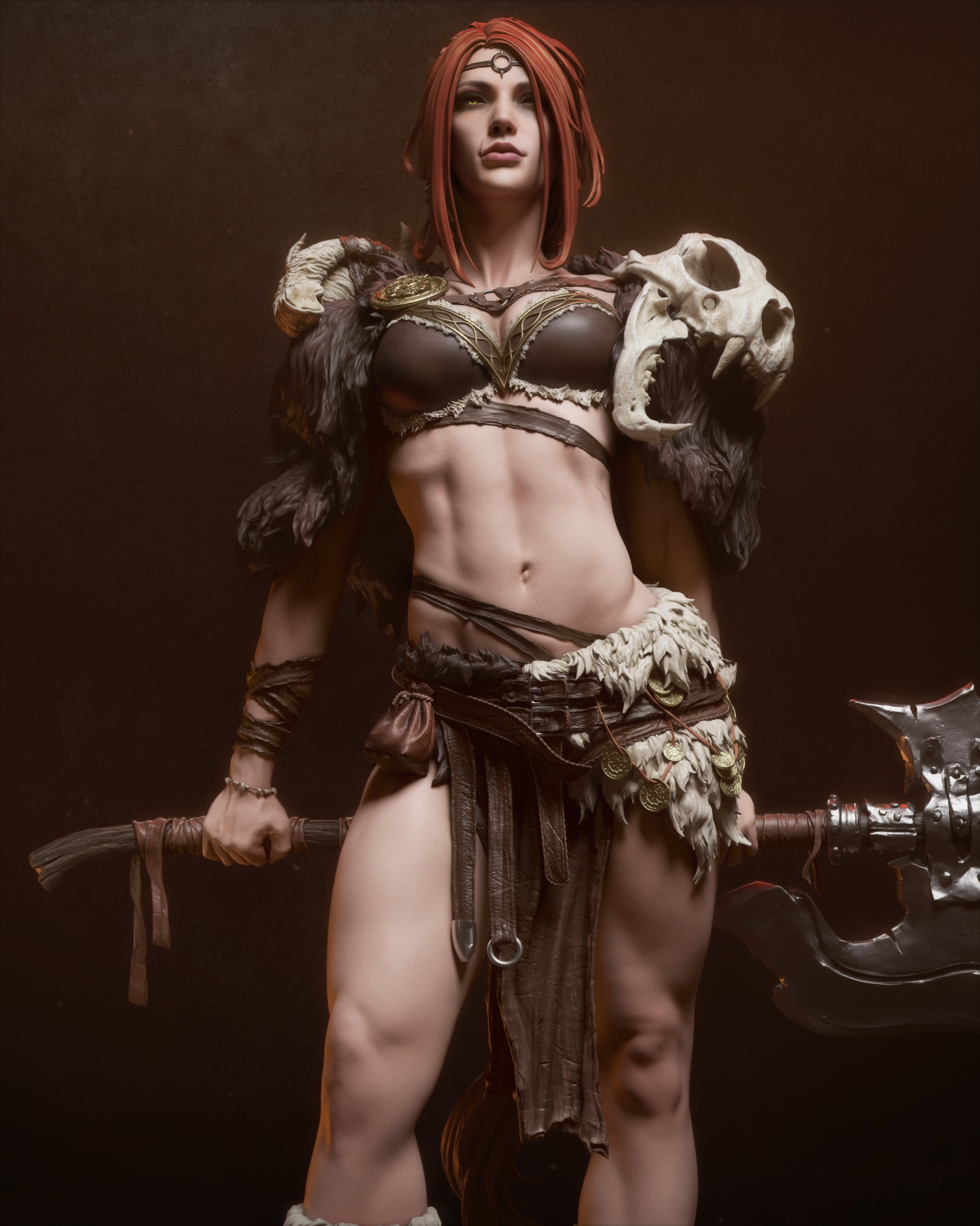 Crimson Savage Warden | 1/6 Unpainted Resin Kit Model