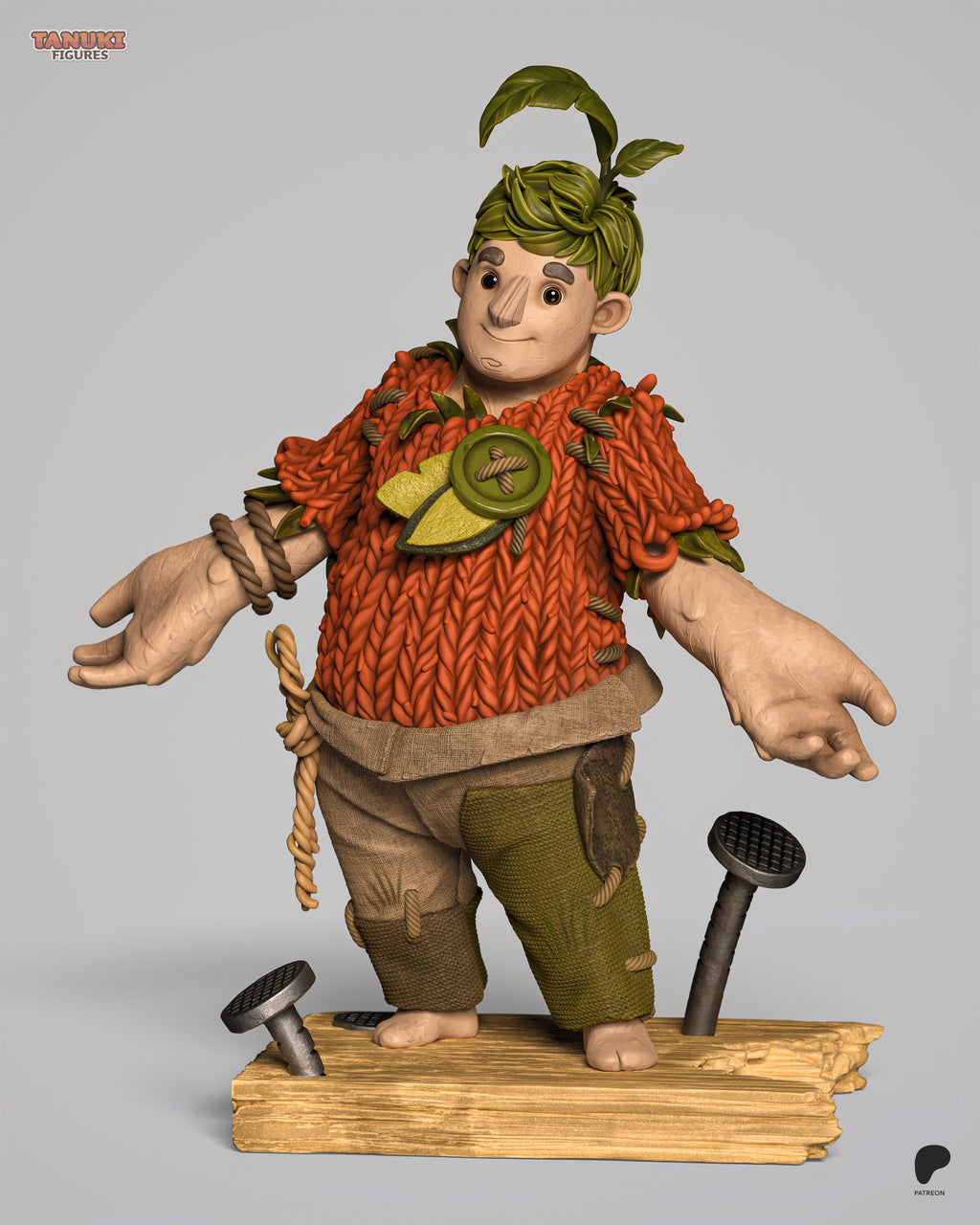 Leafy Sproutkin Rascal | 1/7 Unpainted Resin Kit Model