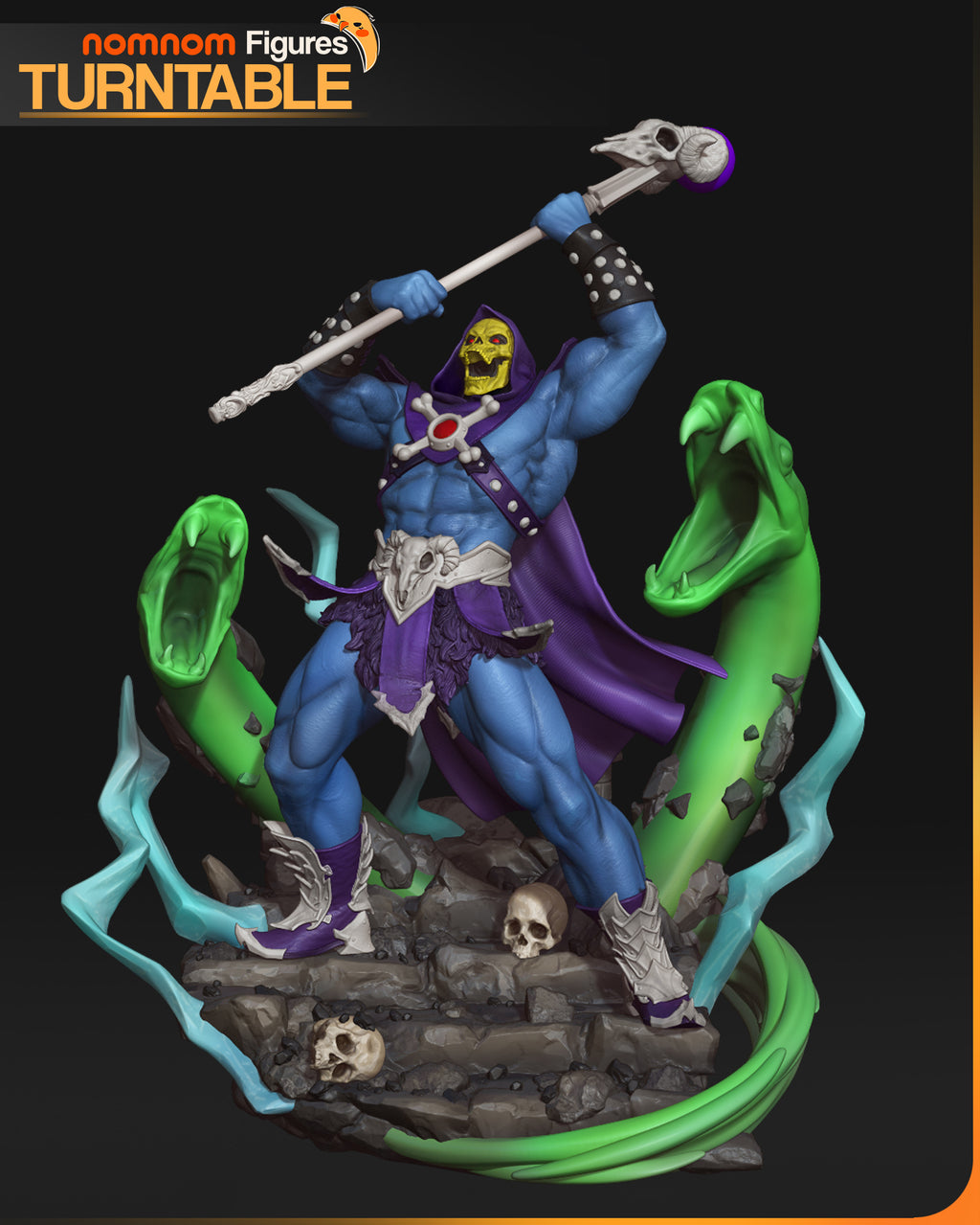 Skull-faced Sorcerer Warlord | 1/10 and 75mm Unpainted Resin Kit Model