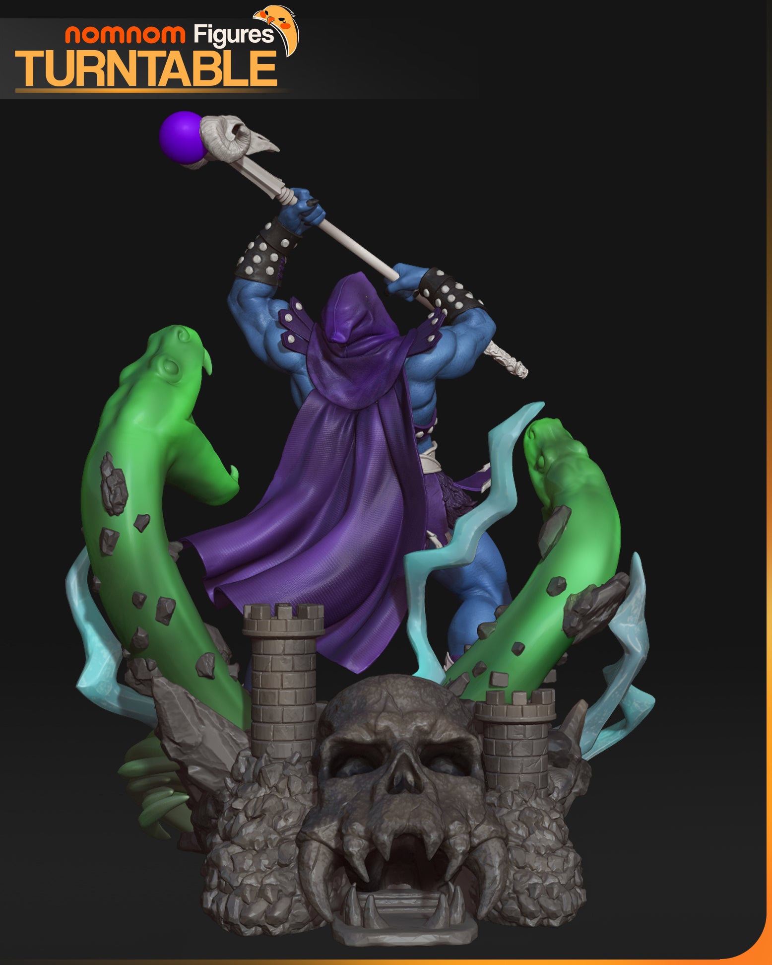 Skull-faced Sorcerer Warlord | 1/10 and 75mm Unpainted Resin Kit Model