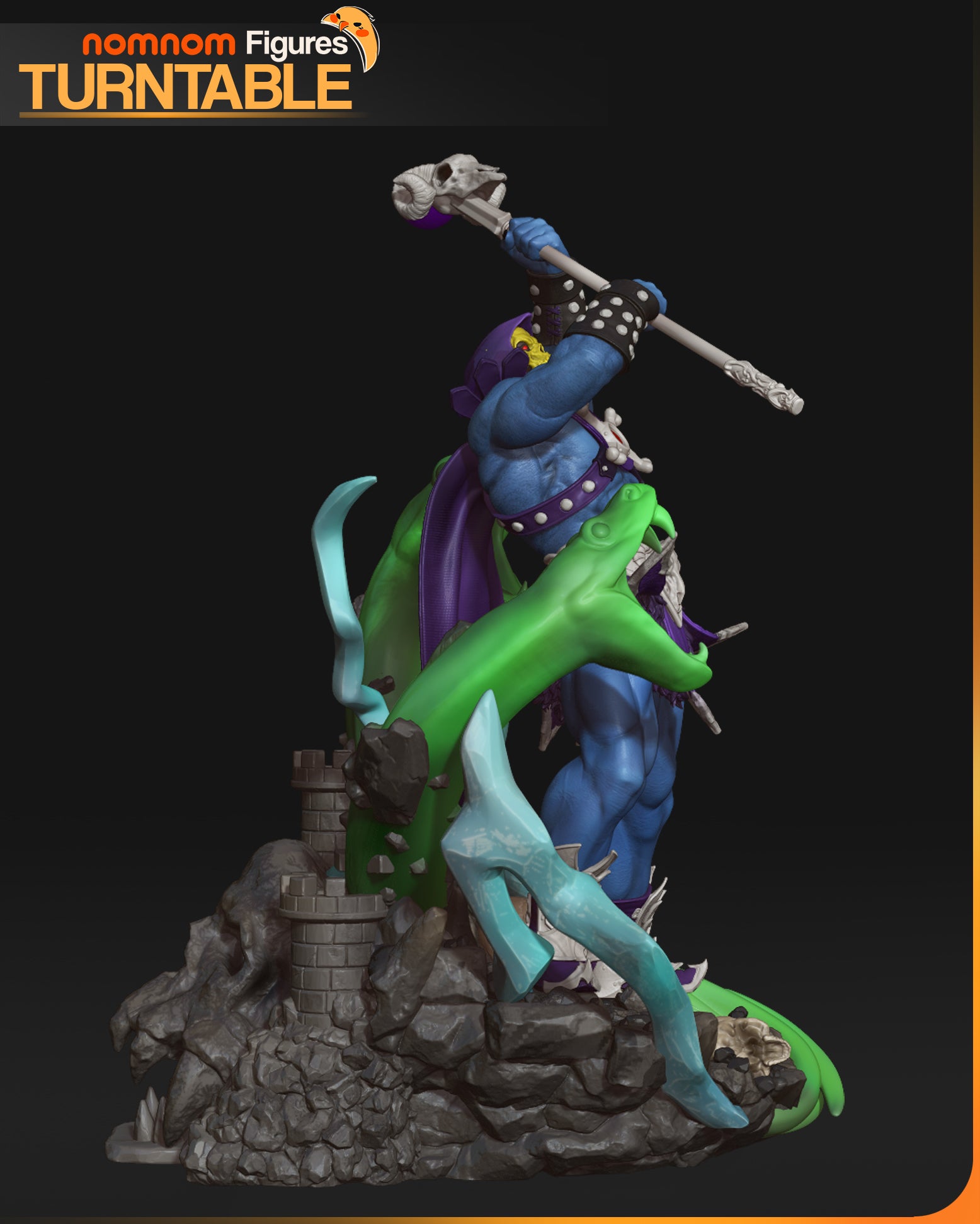 Skull-faced Sorcerer Warlord | 1/10 and 75mm Unpainted Resin Kit Model