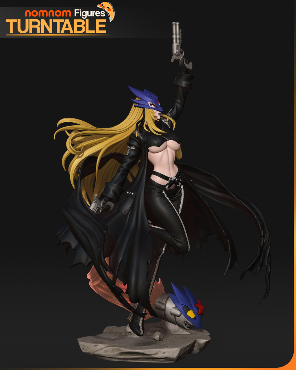 Shadowflame Gunslayer | Chibi Unpainted Resin Kit Model